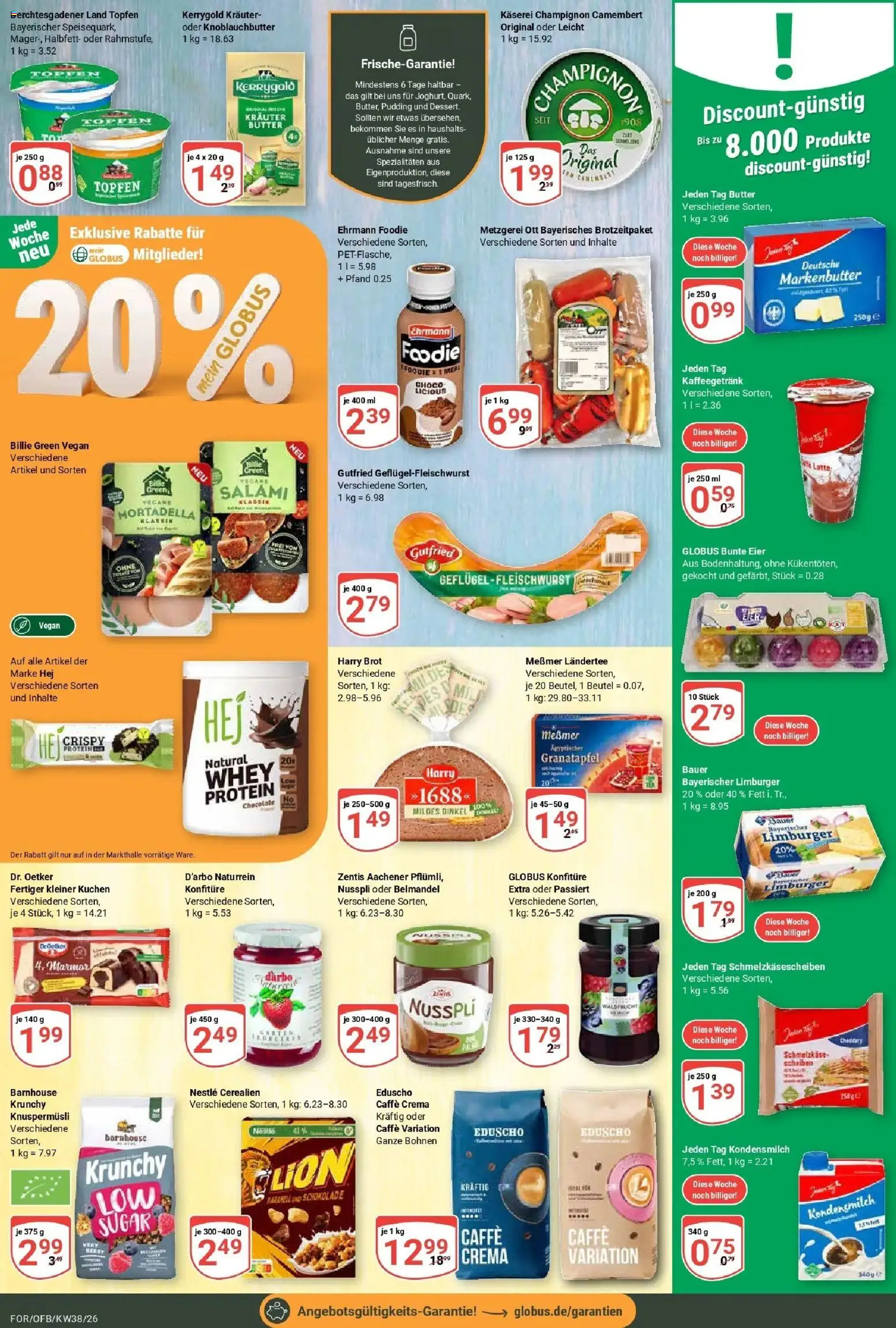 Globus Prospekt Forchheim (ab 14.09.2026) » Angebote online | Seite: 12 | Produkte: Butter, Eier, Spezialitäten, Salami