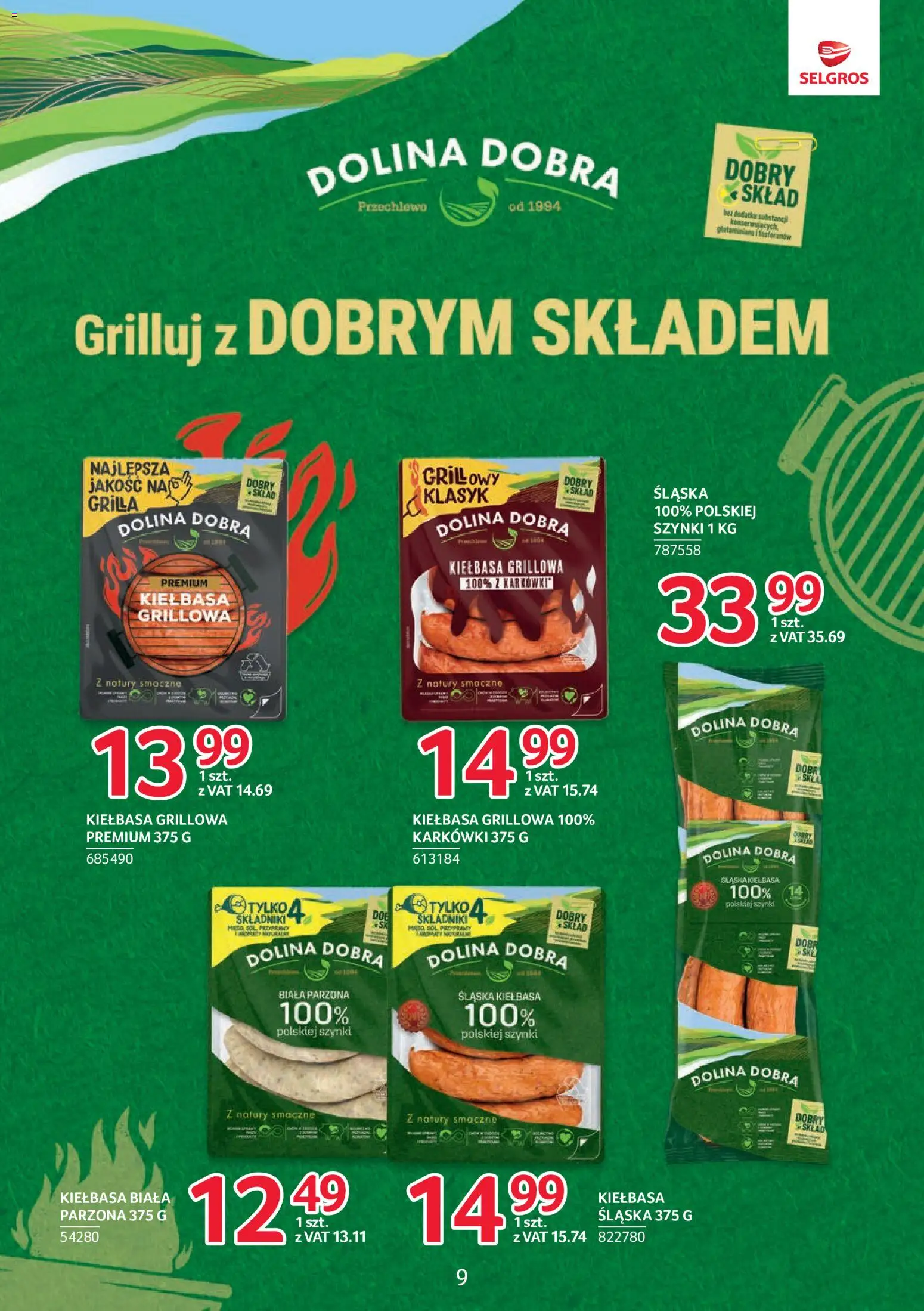 Selgros cash&carry gazetka - Markowe produkty od 07.05.2026 | Strona: 9 | Produkty: Kiełbasa, Biała kiełbasa