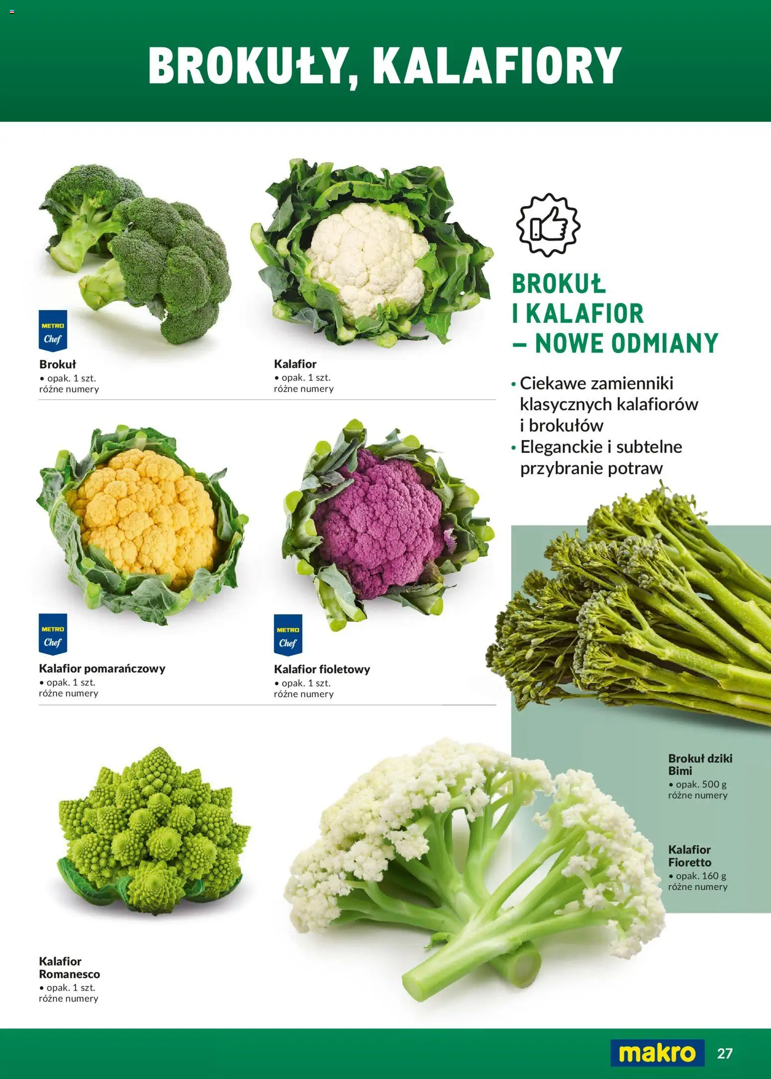 Makro Gazetka - Ultra fresh od 01.03.2026 | Strona: 27 | Produkty: Kalafior, Brokuł