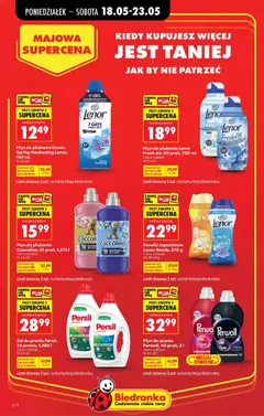 Pogląd oferty "Żel do prania Persil, 33 prania, 1,485 l, Żel do prania Persil, 33 prania, 1,485 l różne rodzaje" - ważna od 18.05.2026 | Strona: 4 | Produkty: Karta, Coccolino, Płyn do płukania tkanin, Płyn do płukania Lenor
