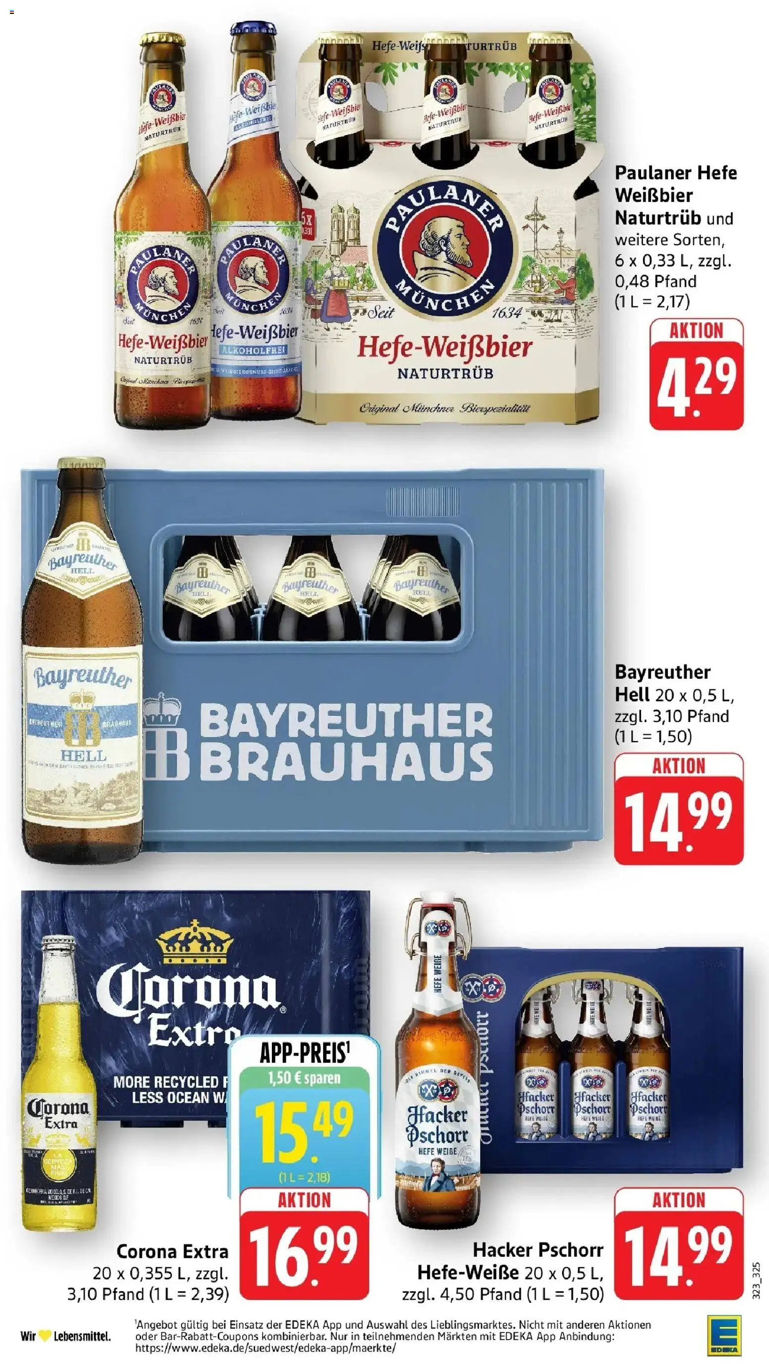 Edeka prospekt Ludwigshafen	 – gültig ab 10.05.2026 | Seite: 39 | Produkte: Bayreuther hell, Weißbier, Hefe weissbier, Paulaner