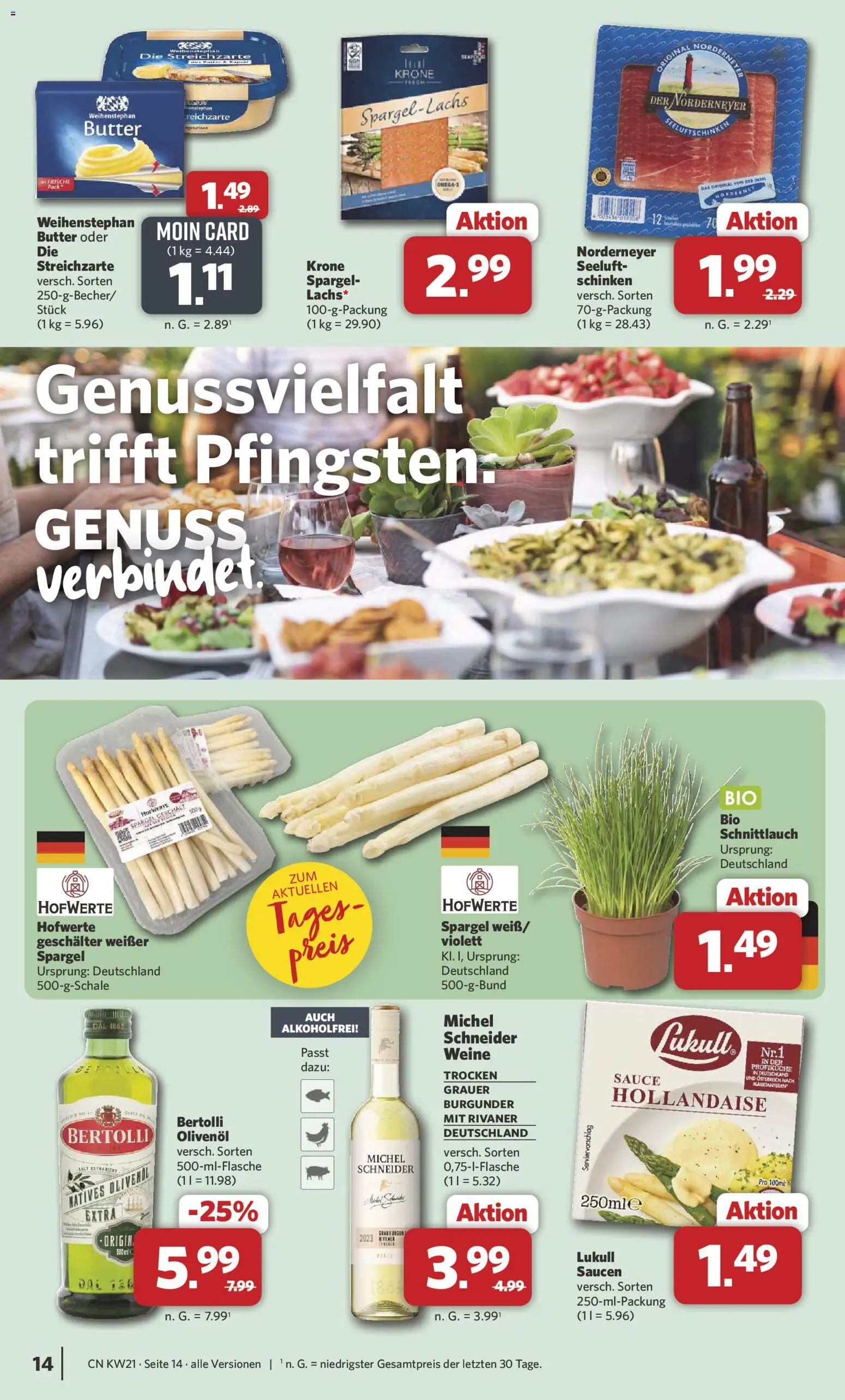 Combi Prospekt 	 – gültig ab 18.05.2026 | Seite: 14 | Produkte: Butter, Olivenol, Bertolli olivenol, Spargel