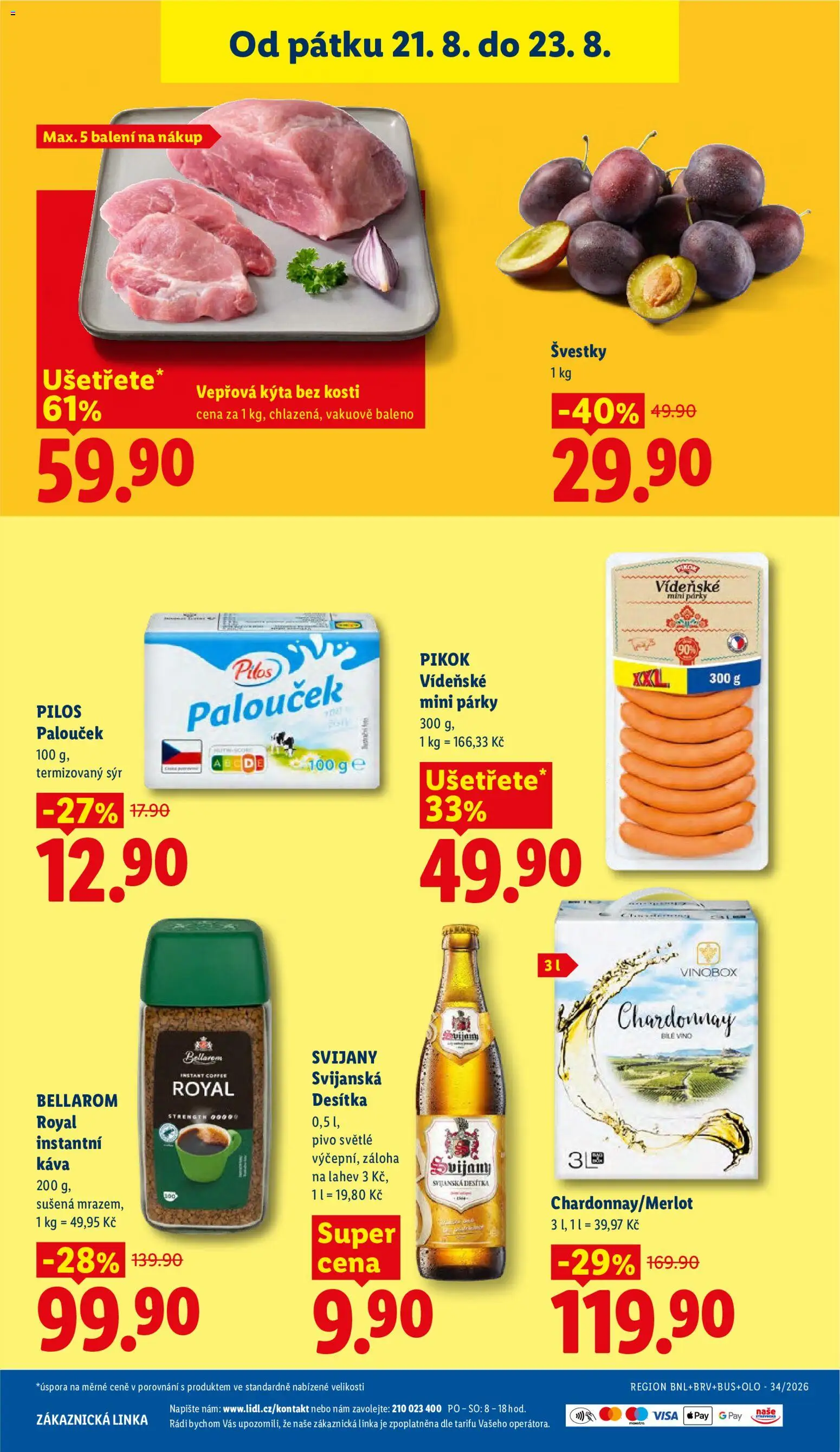 Lidl leták od 20.08.2026 | Strana: 41 | Produkty: Káva, Švestky, Instantní káva, Vepřová Kýta