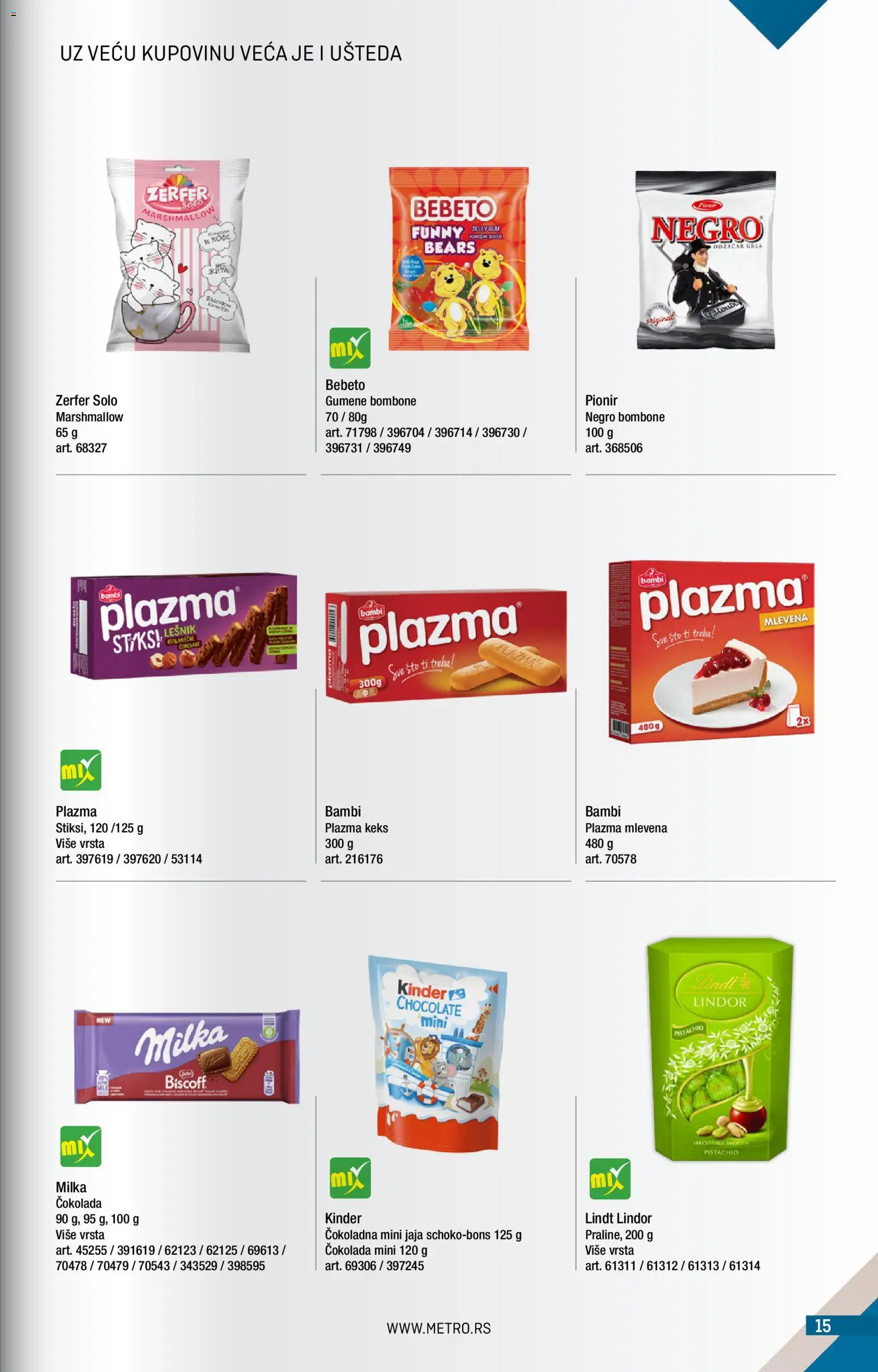 Metro katalog - važi od 01.11.2026 | Strana: 15 | Proizvode: Keks, Sto, Lindor, Jaja