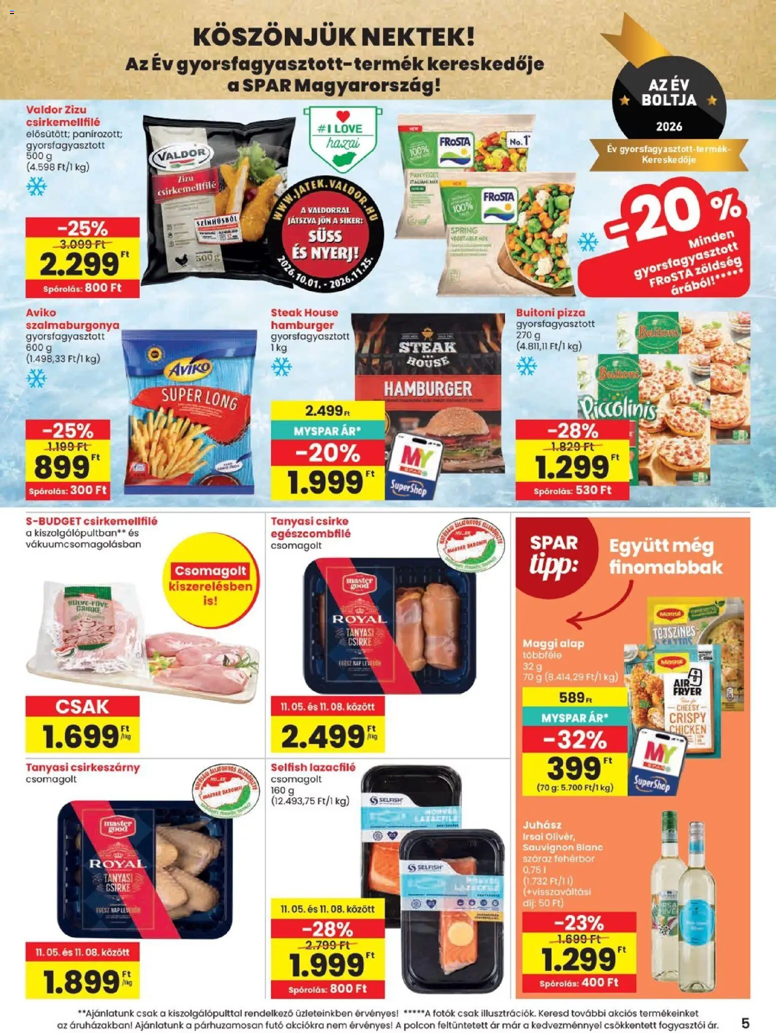 Spar akciós ujság - amely érvényes a következő dátumtól: 2026.11.05. | Oldal: 5