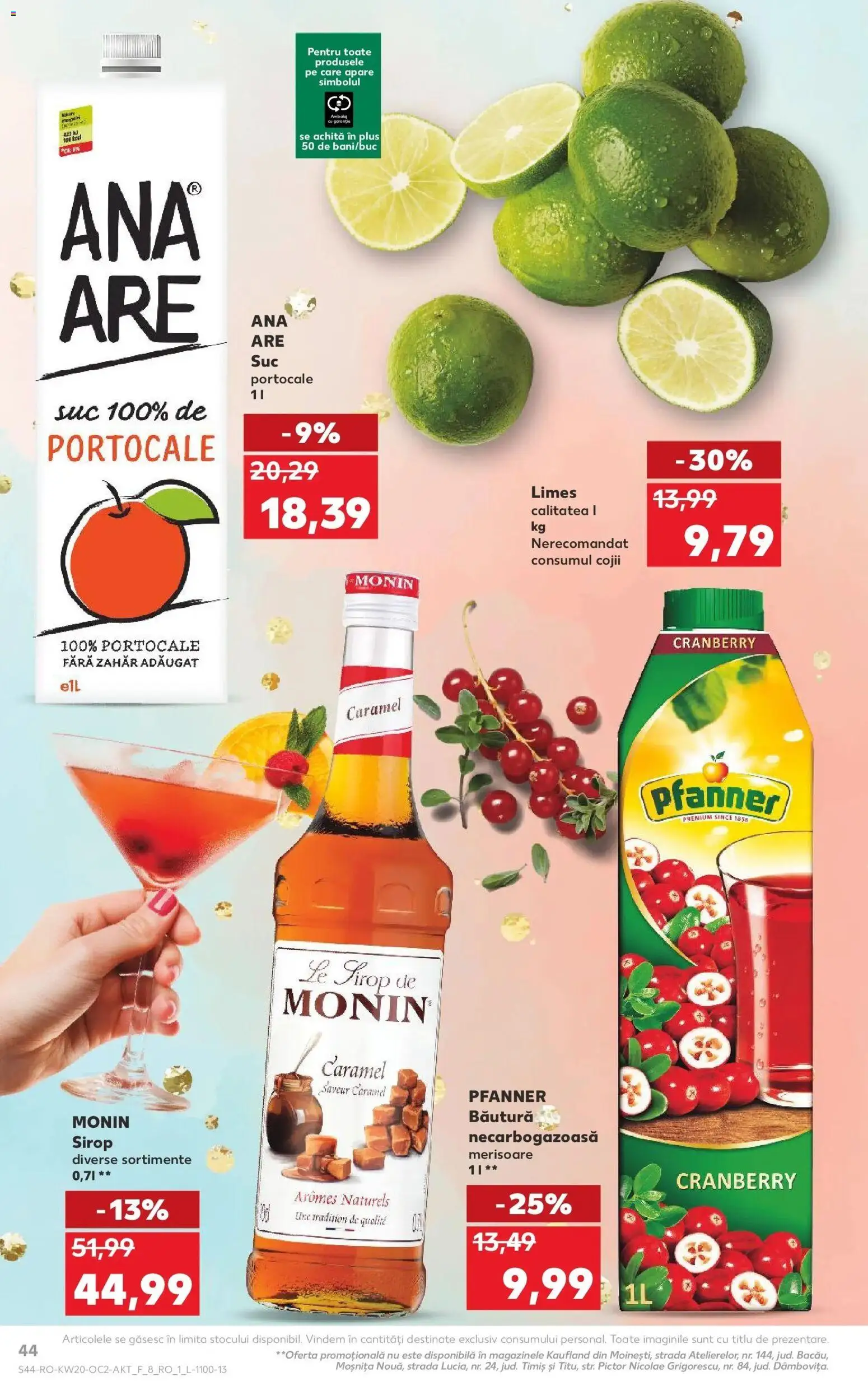 Noul catalog Kaufland – valabil de la 13.05.2026 | Pagină: 44 | Produse: Lunettes pour le ski, Portocale, Zahăr, Çocuk sutyeni