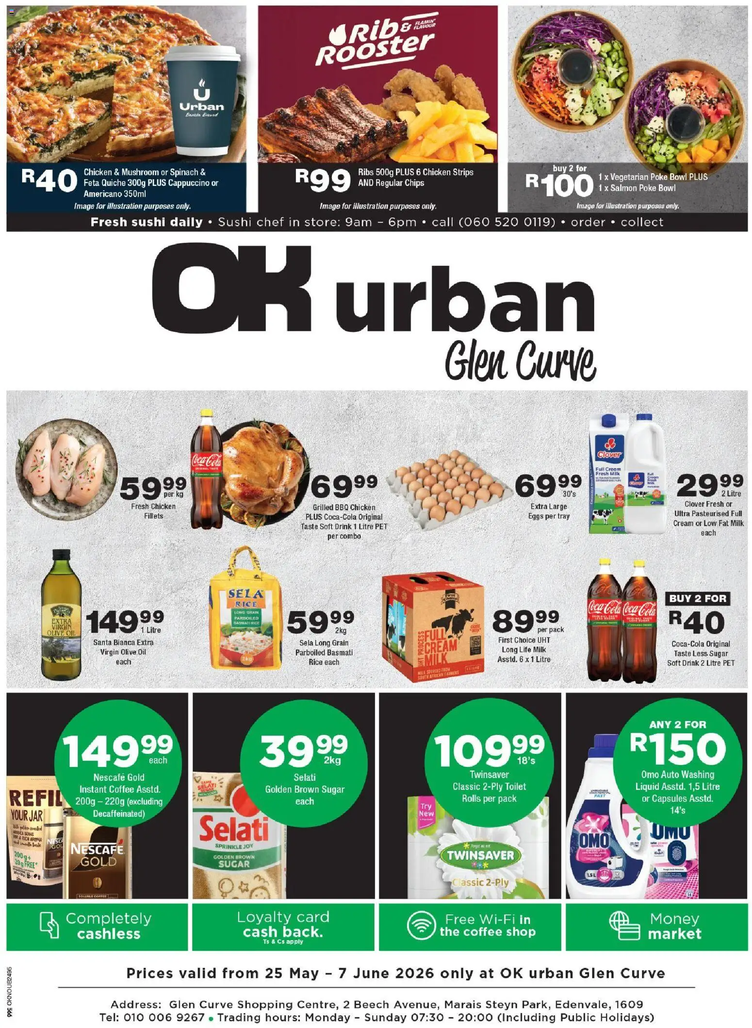 New OK Foods catalogue – valid from 25.05.2026 | Page: 1 | Products: Tray, Ribs, Coffee, Chicken