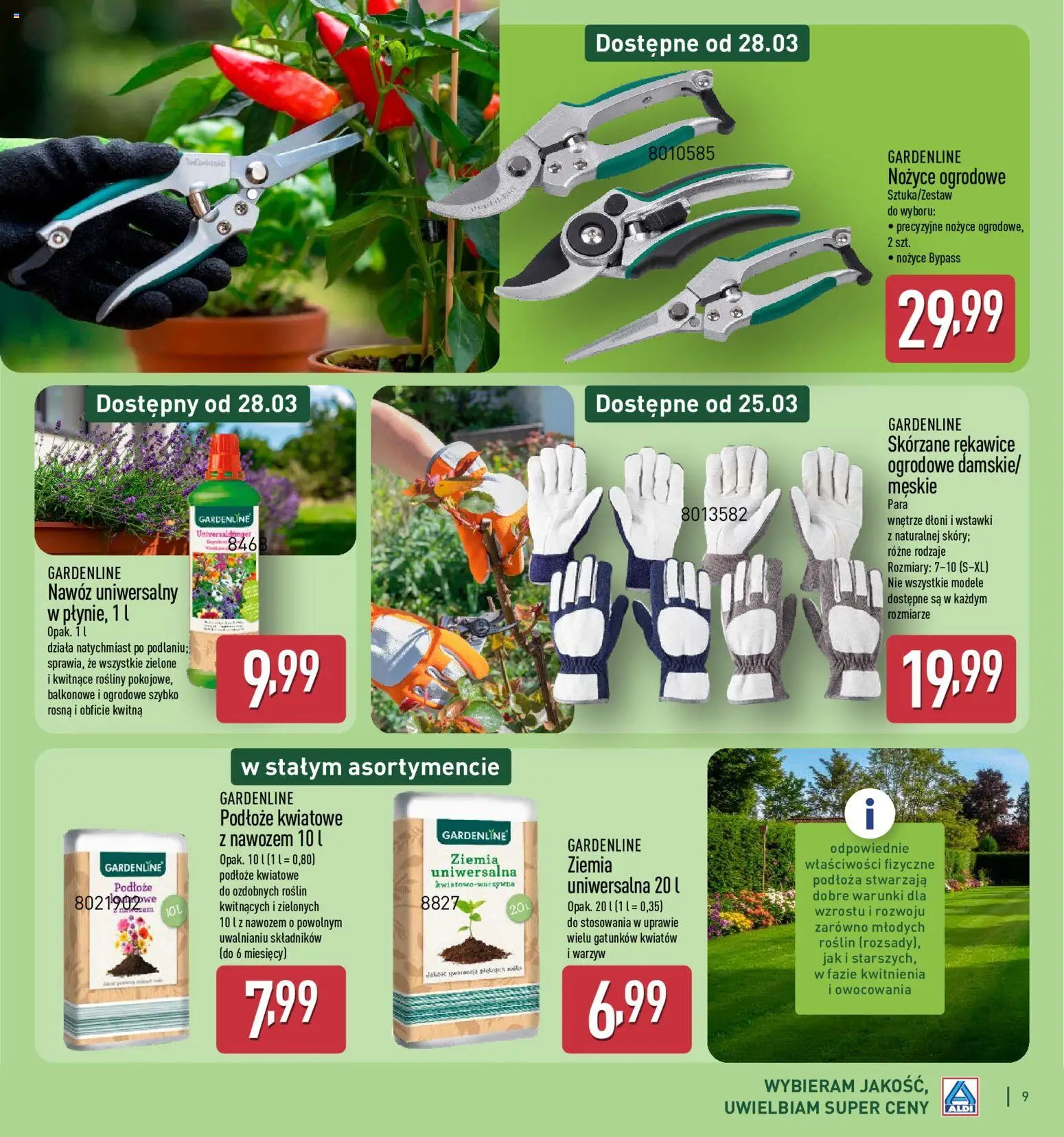 Aldi Gazetka - Katalog ogrodowy od 25.02.2026 | Strona: 9 | Produkty: Ziemia, Rosliny