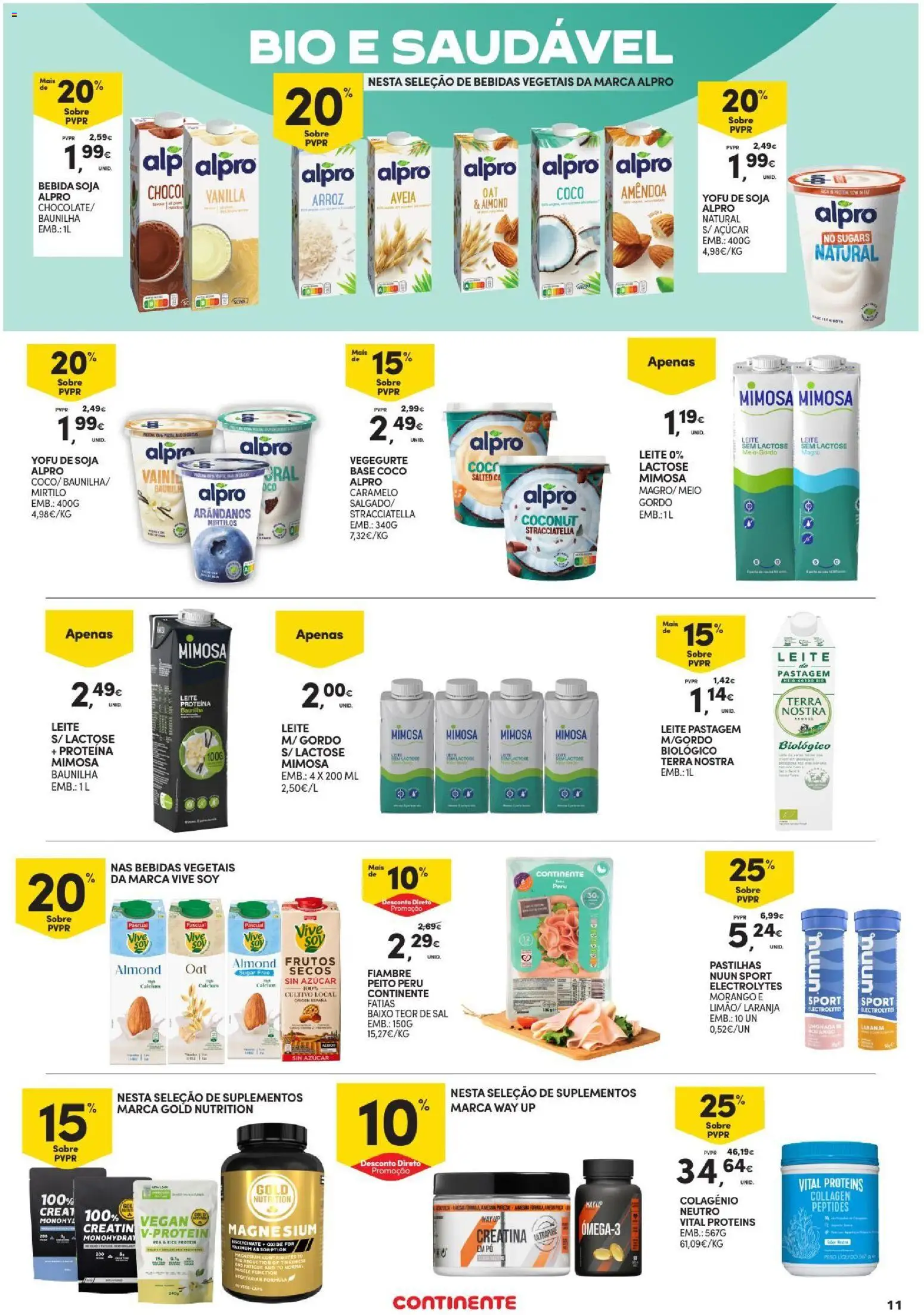 Continente Açores │ válido de 03/09/2026 | Página: 11 | Produtos: Soja, Bebidas, Arroz, Coco
