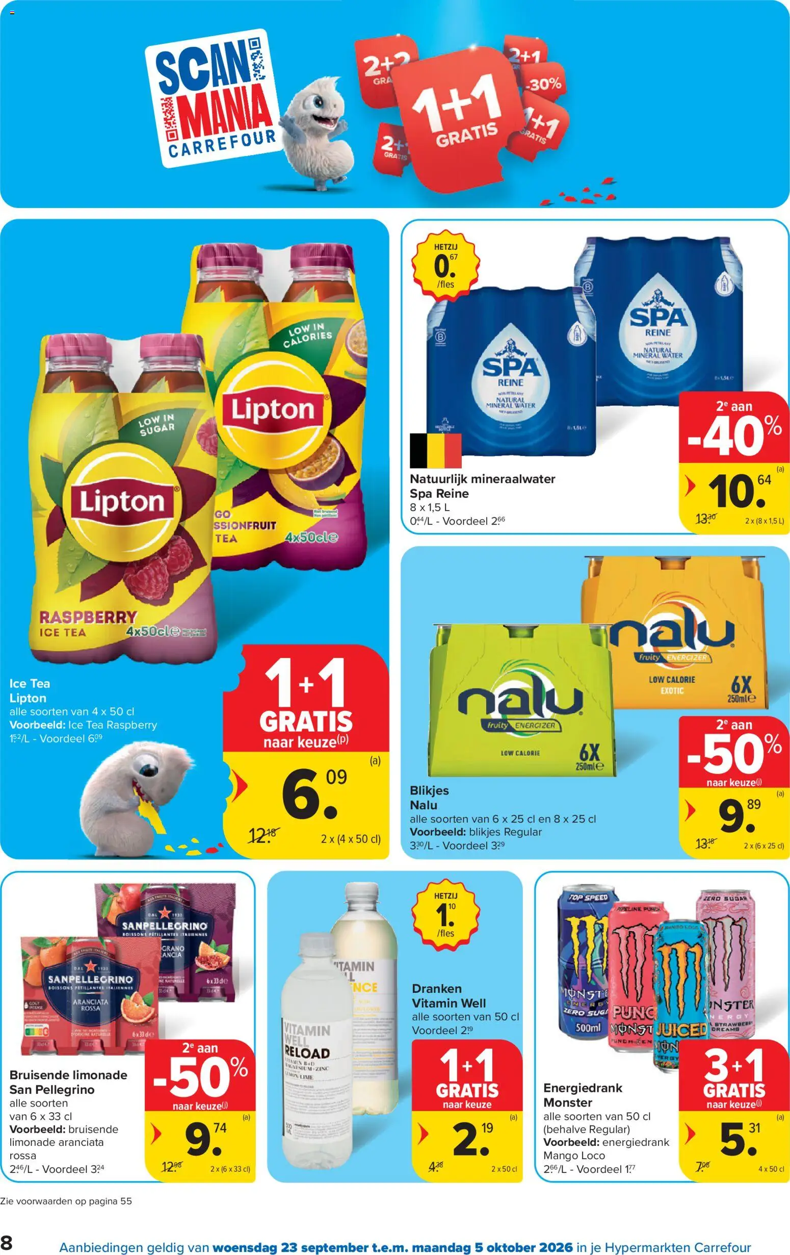 {H1} | Pagina: 8 | Producten: Limonade, Mango, Dranken, Mineraalwater