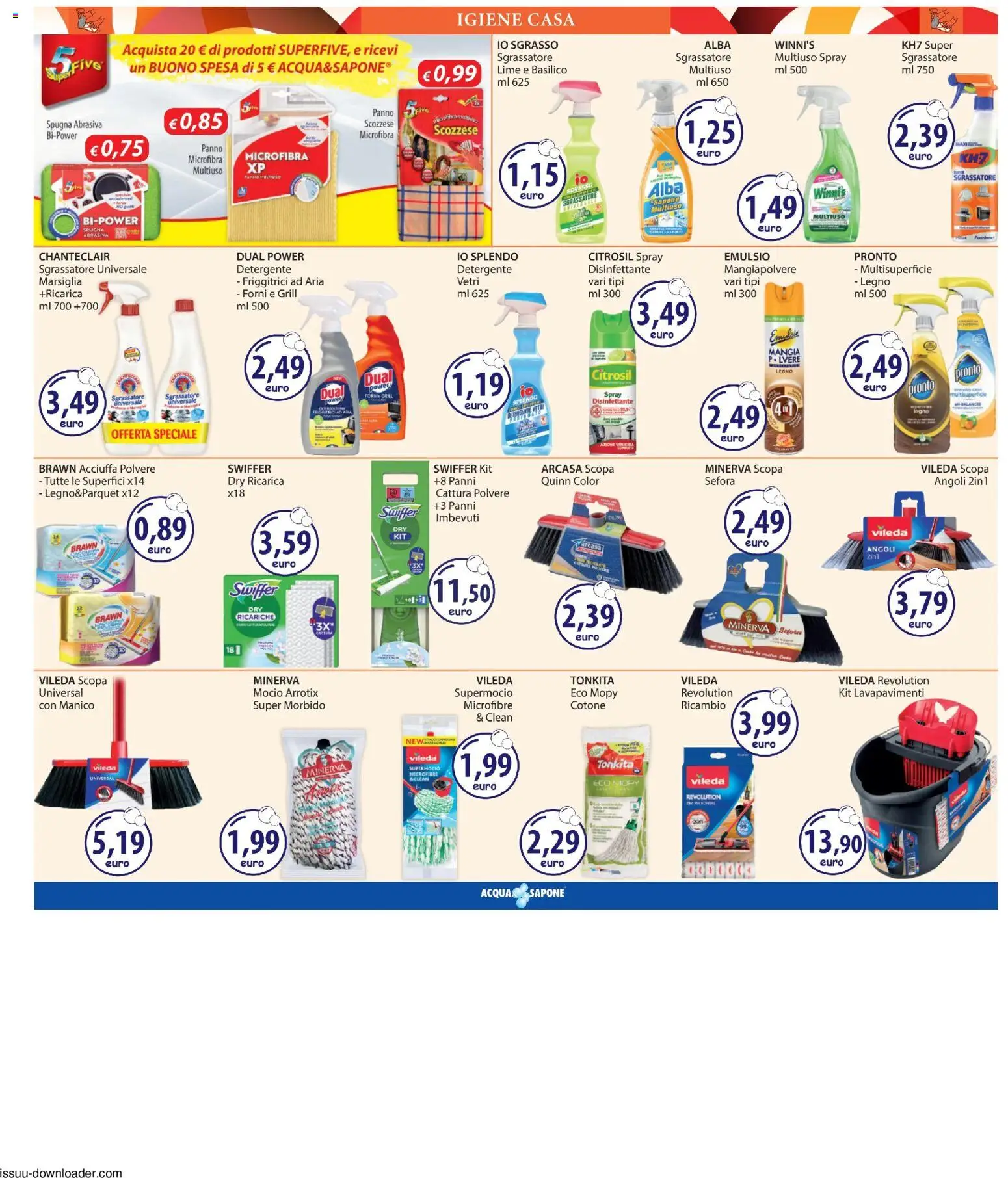Volantino Acqua e Sapone del 18.06.2026 | Pagina: 15 | Prodotti: Spugna, Sapone, Detergente, Sgrassatore