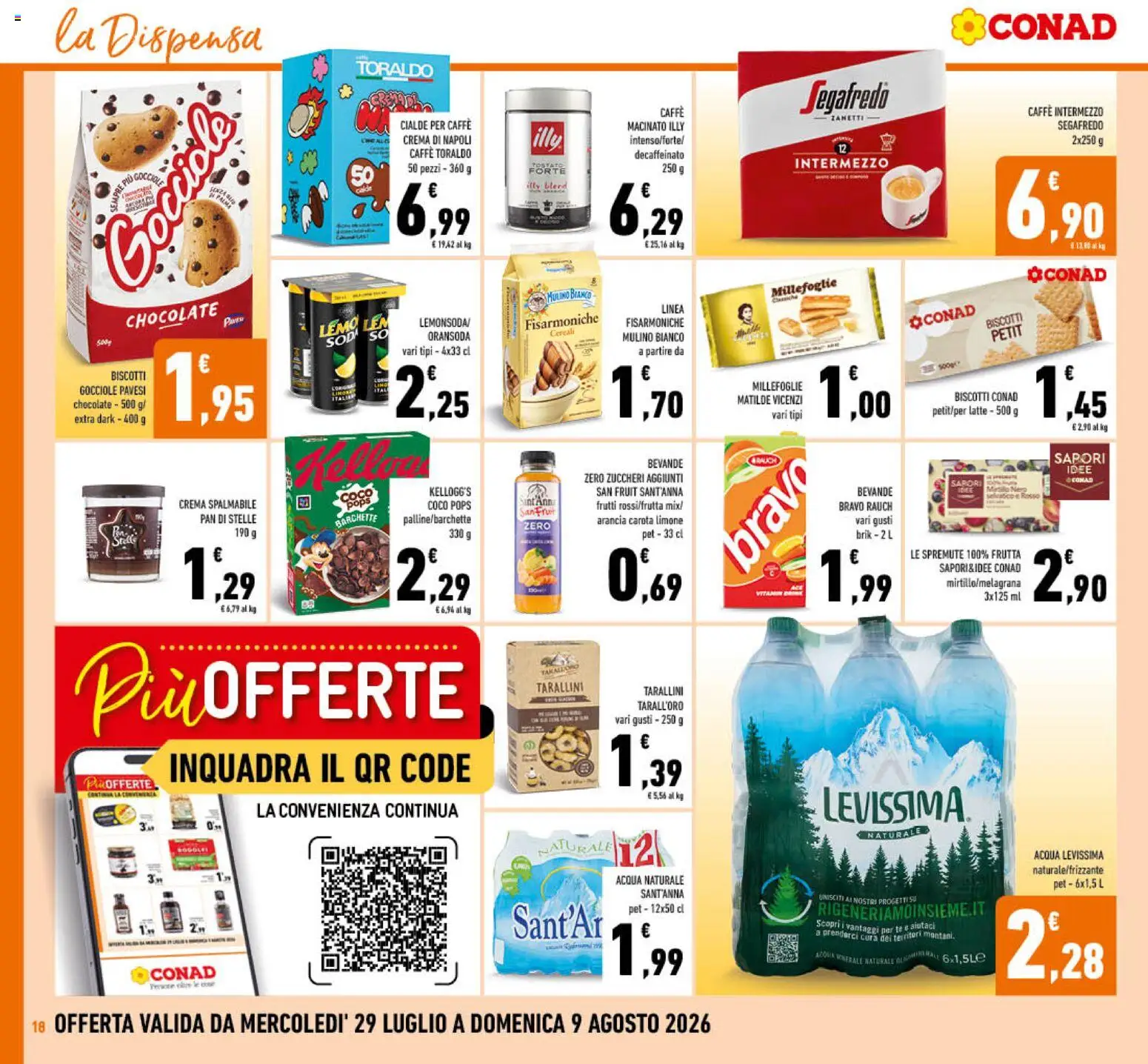 Volantino Conad del 29/07/2026 | Pagina: 18 | Prodotti: Crema, Tè, Taralli, Macinato
