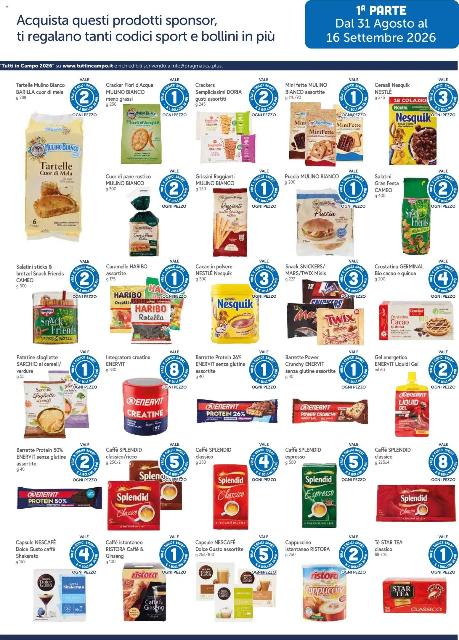 Volantino A&O del 20/08/2026 | Pagina: 9 | Prodotti: Senza glutine, Bretzel, Pane, Nescafé