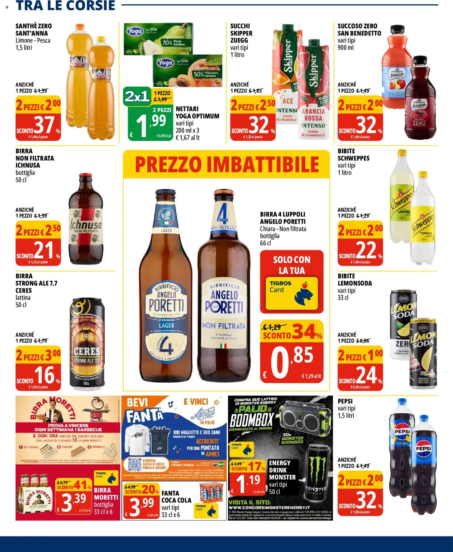 Volantino Tigros del 16/09/2026 | Pagina: 26 | Prodotti: Pera, Tagliere, Bottiglia, Coca Cola