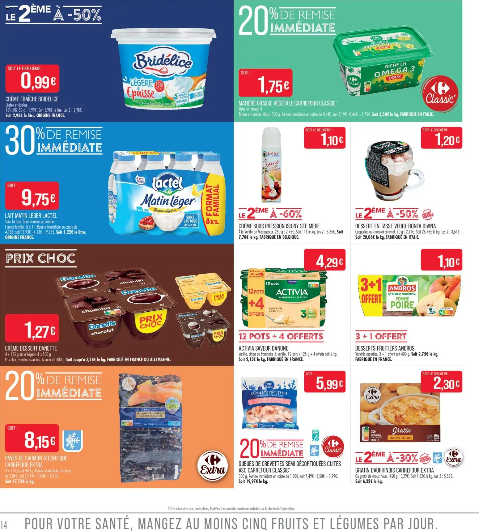 {H1} | Page: 14 | Produits: Framboise, Lait, Crème fraiche, Saumon