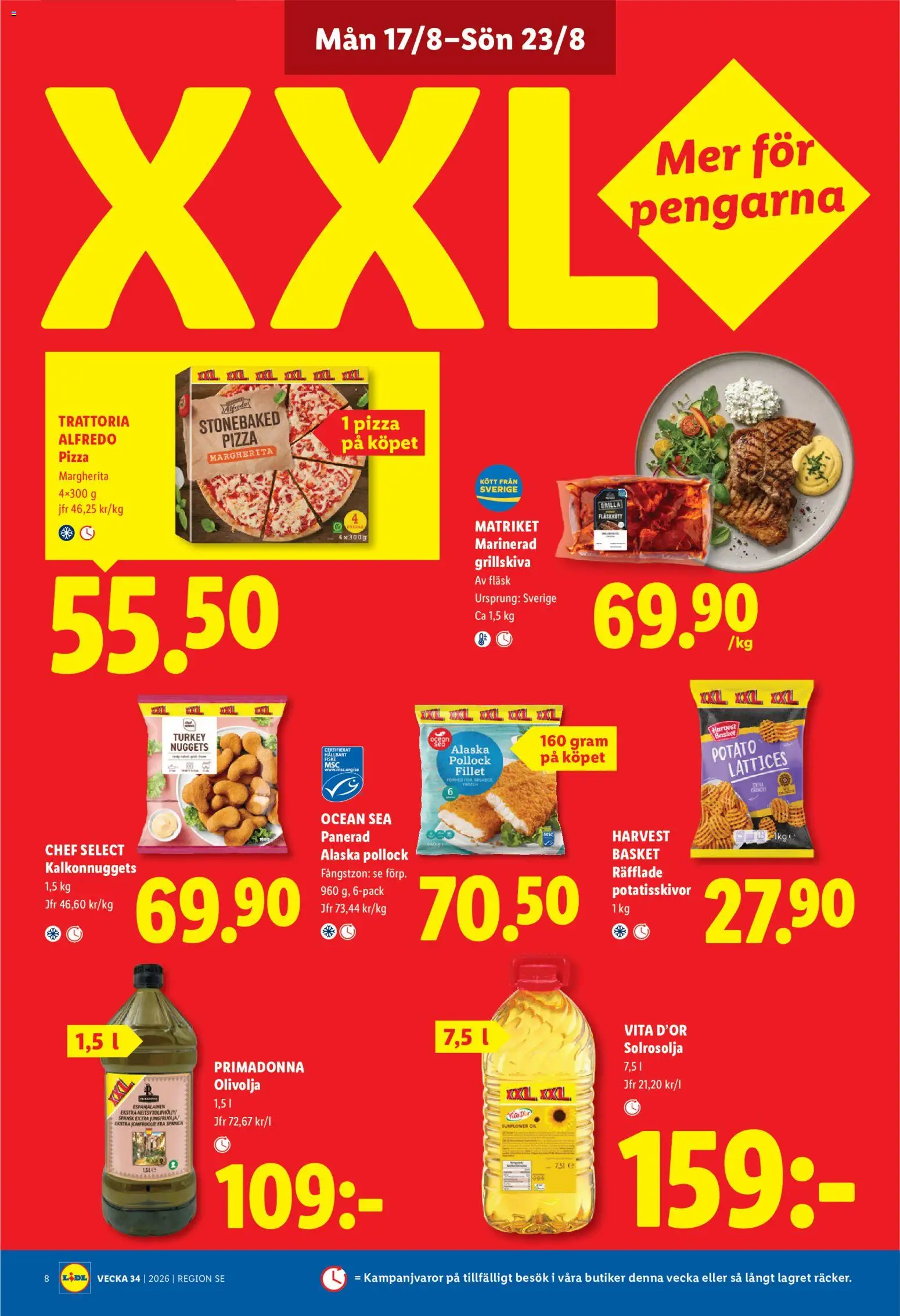 Lidl reklamblad aktuell från 17/08/2026 | Sida: 9 | Produkter: Fläskkött, Fläsk, Potatis, Solrosolja