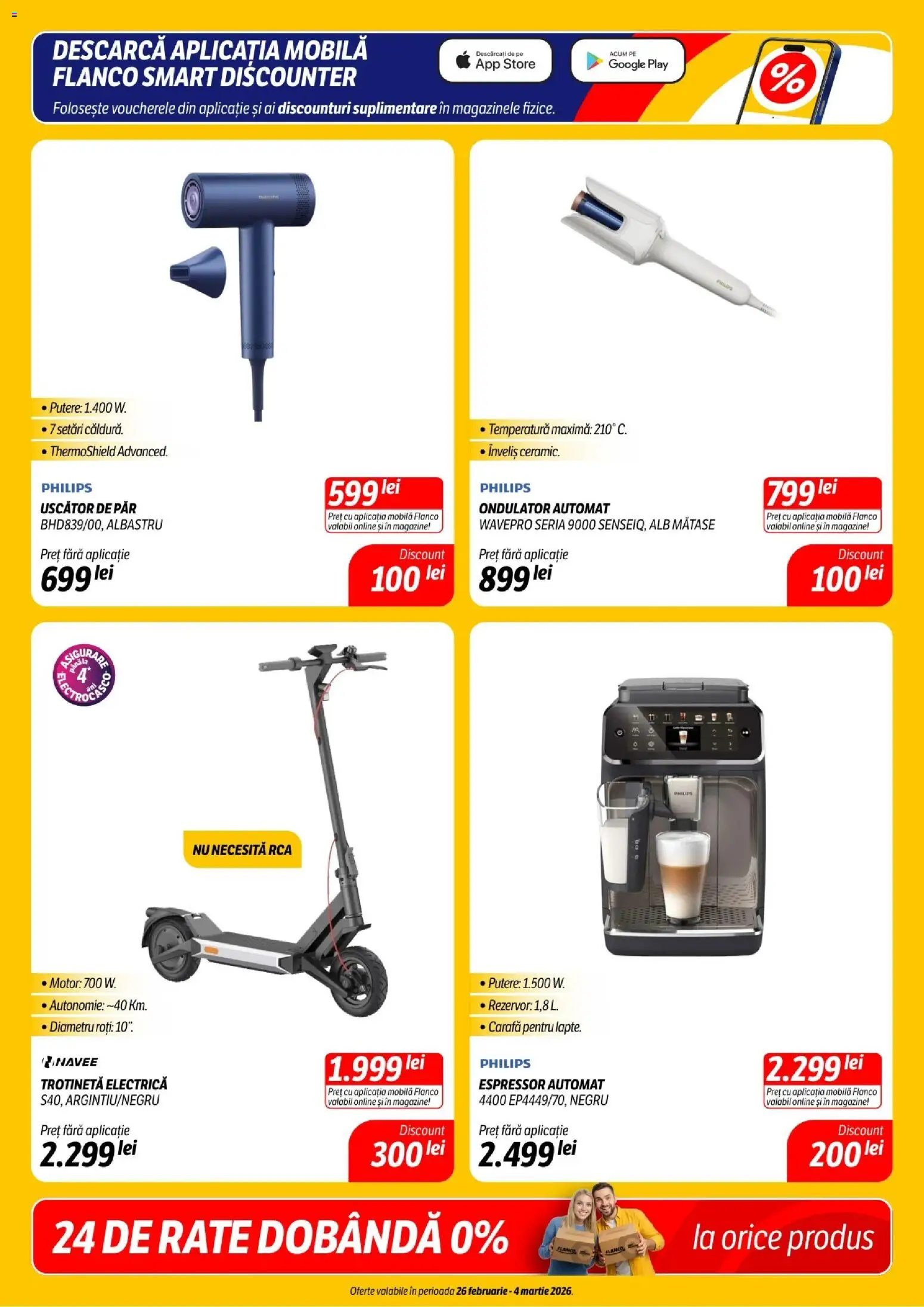 Noul catalog Flanco – valabil de la 26.02.2026 | Pagină: 5 | Produse: Philips, Electrică, Trotinetă electrică, Uscător