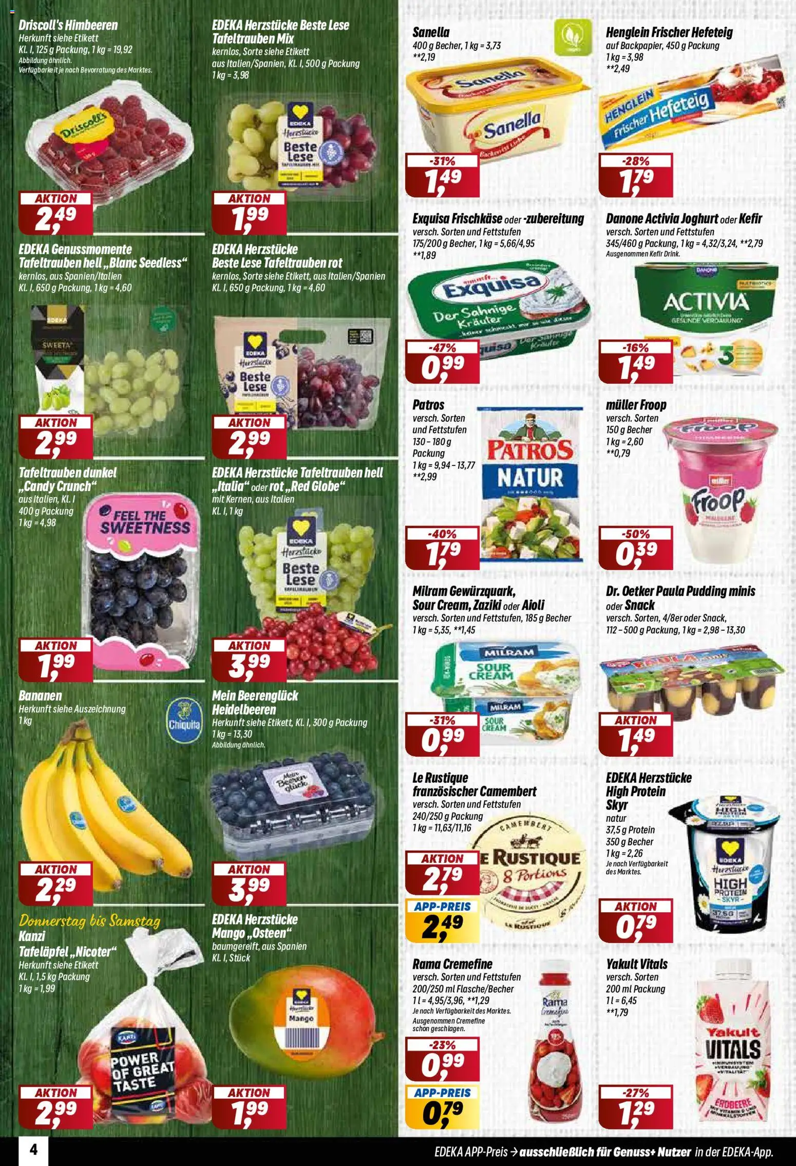 Simmel Prospekt – gültig ab 05.10.2026 | Seite: 4 | Produkte: Kefir, Rama, Creme, Camembert