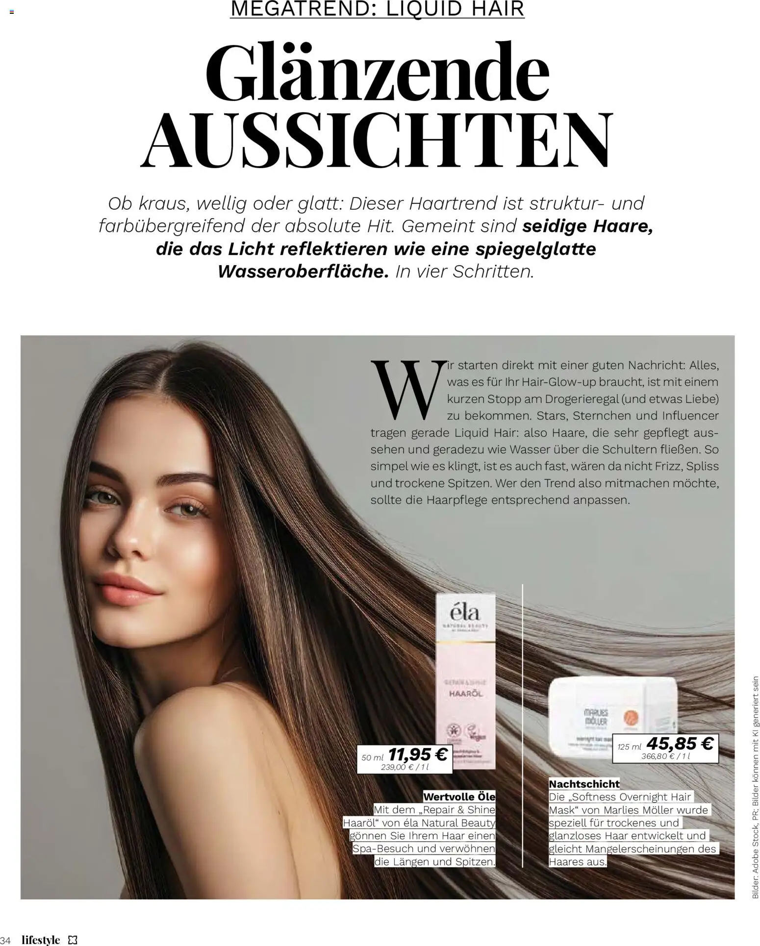 Müller Lifestyle – gültig ab 05.05.2026 | Seite: 34 | Produkte: Haaröl, Bilder, Wasser