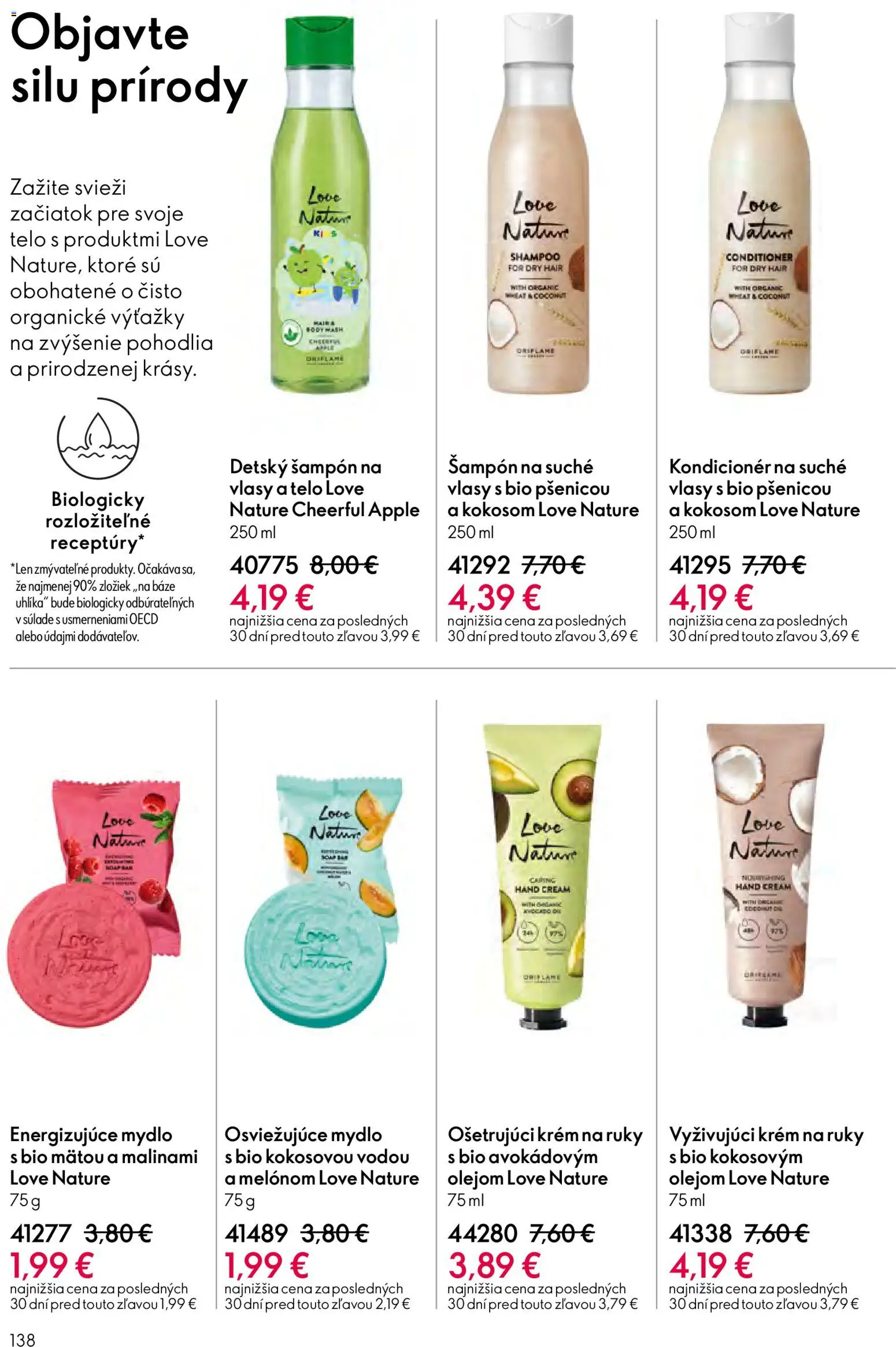 Nové Oriflame akcie – leták je platný od 27.05.2026 | Strana: 138 | Produkty: Kondicionér, Krém na ruky, Mydlo, Krém
