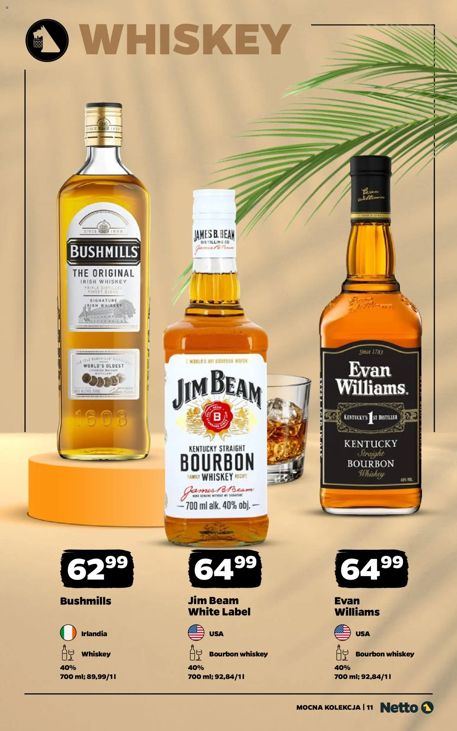 Netto gazetka - Mocne alkohole od 03.08.2026 | Strona: 11 | Produkty: Bourbon, Jim Beam, Whisky