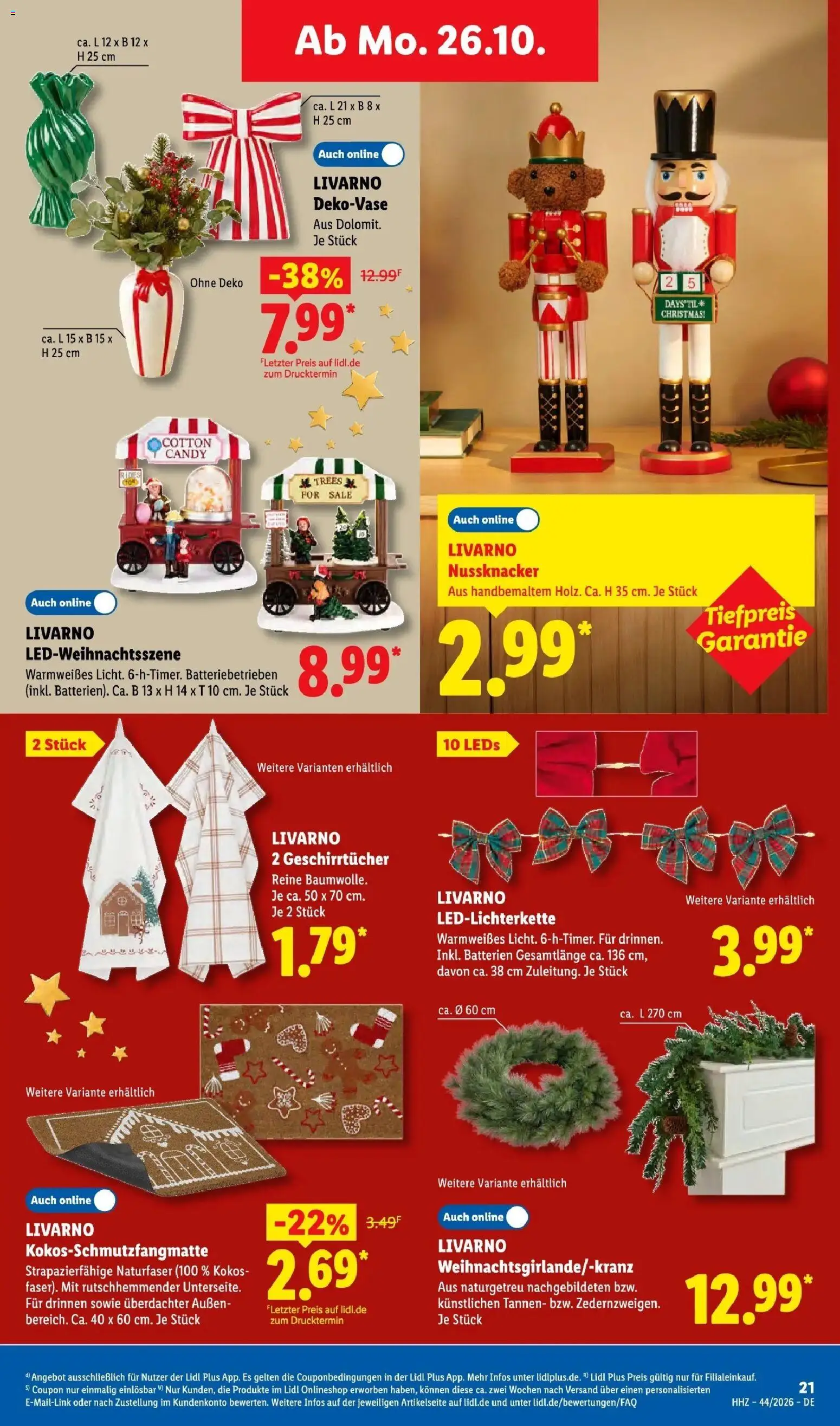 Lidl Prospekt Zülpich (ab 26.10.2026) zum Blättern » Angebote | Seite: 43 | Produkte: Batterien, String, Vase