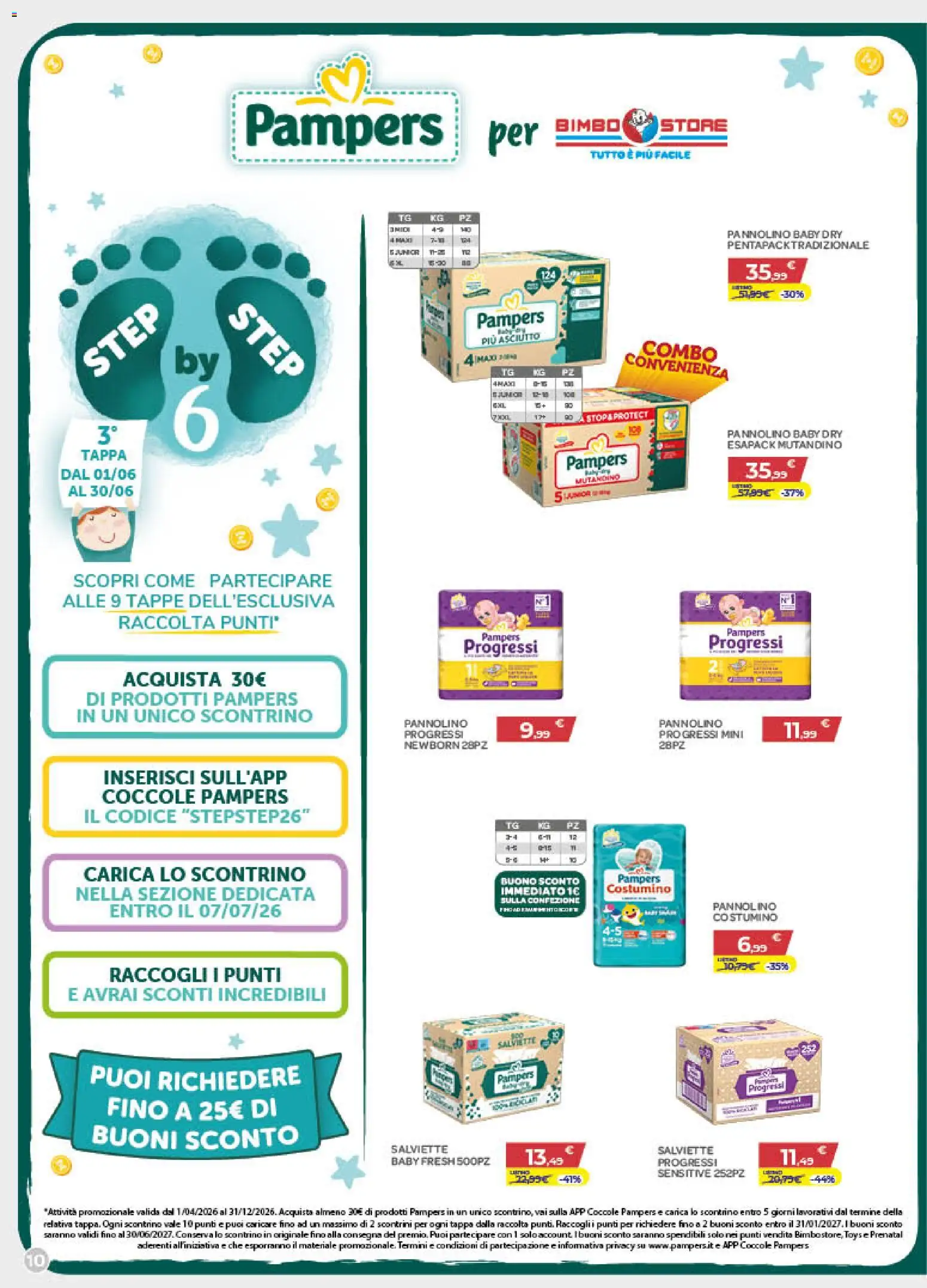 Volantino Bimbo store del 11.06.2026 | Pagina: 10 | Prodotti: Pampers