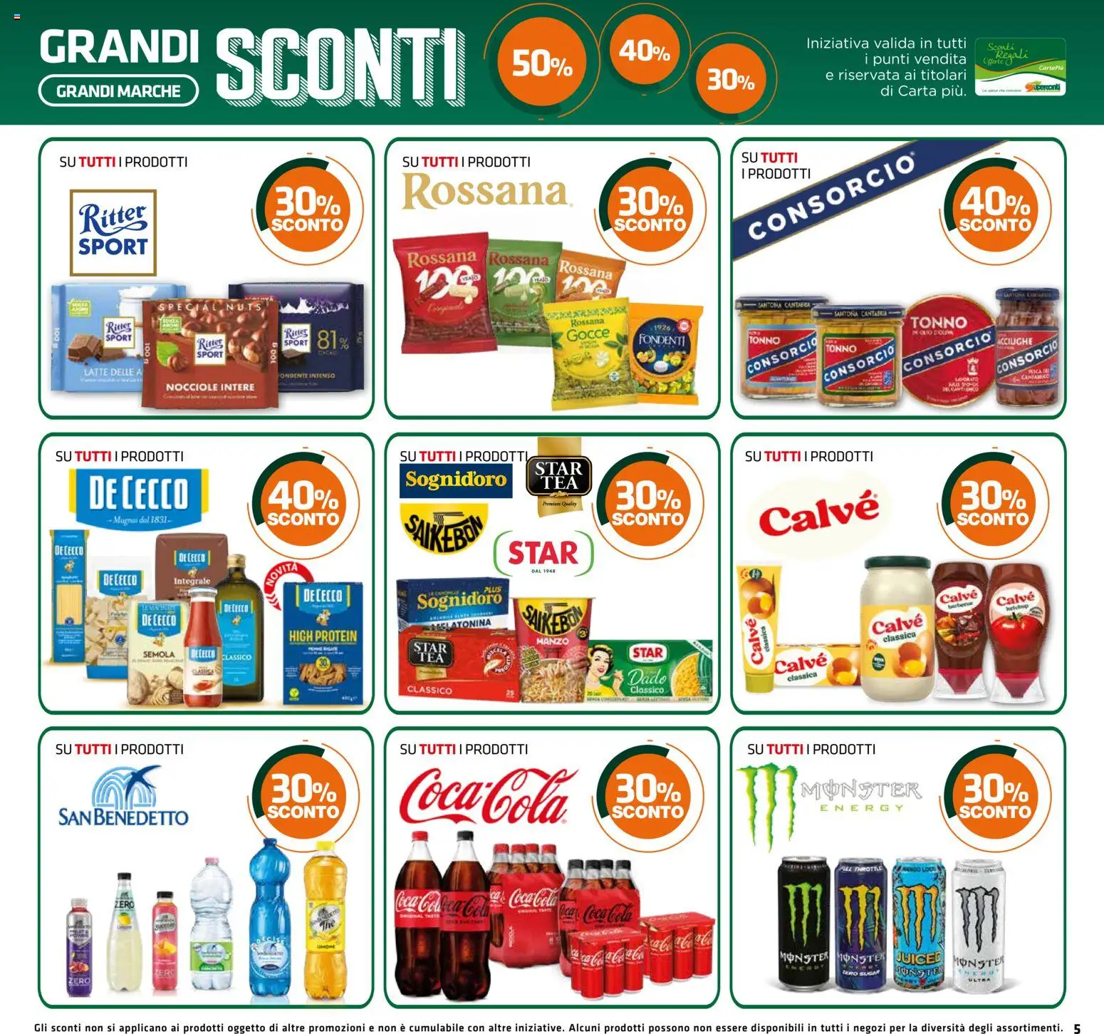 Volantino Superconti del 10/09/2026 | Pagina: 5 | Prodotti: Latte, Tonno, Semola, Coca Cola