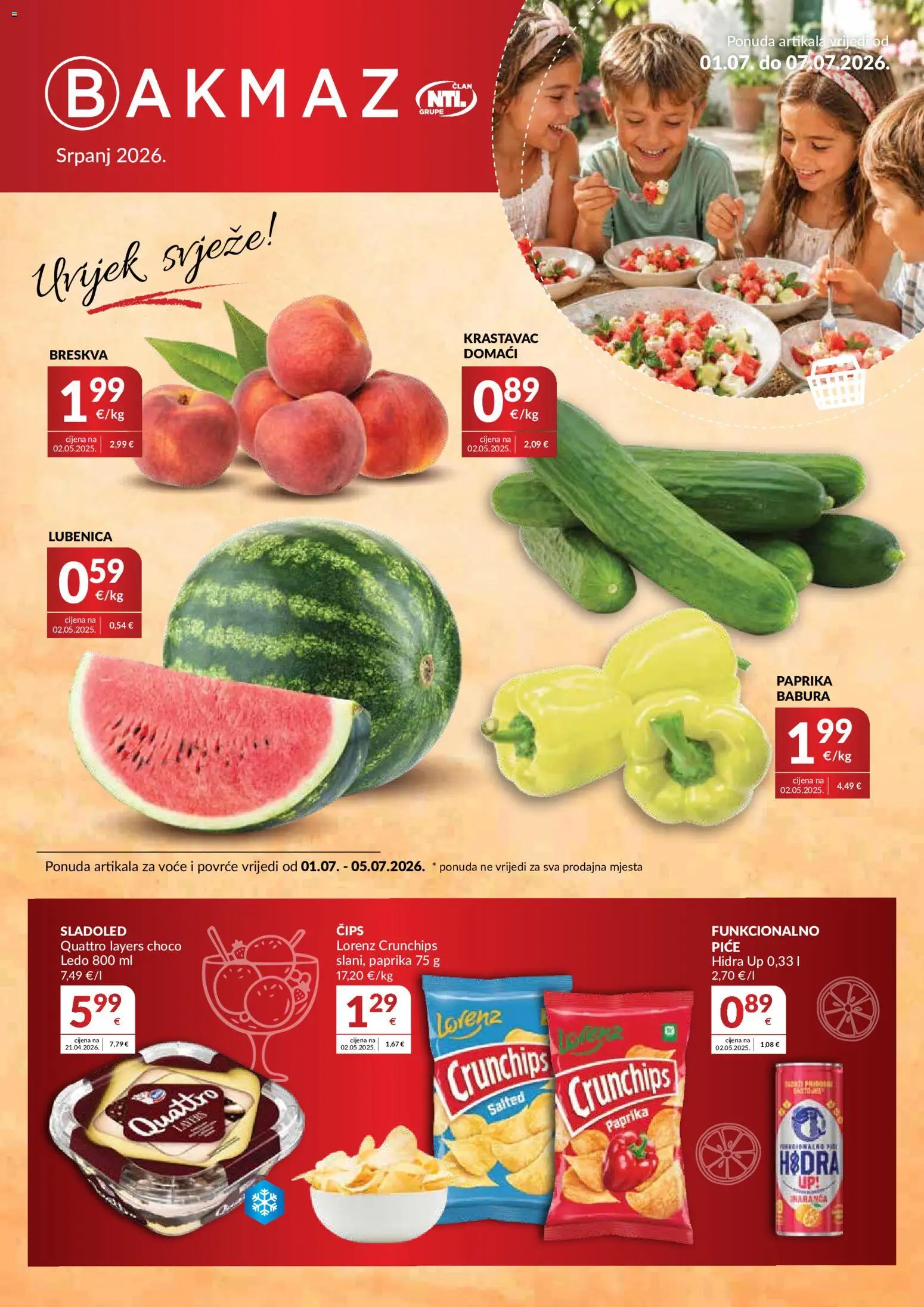 Bakmaz katalog | vrijedi od 01.07.2026 | Stranica: 1