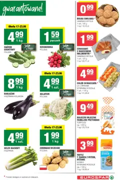 Pogląd oferty "Spar gazetka - Eurospar" - ważna od 17.06.2026 | Strona: 3 | Produkty: Kalafior, Seler naciowy, Wafle ryżowe, Ziemniaki