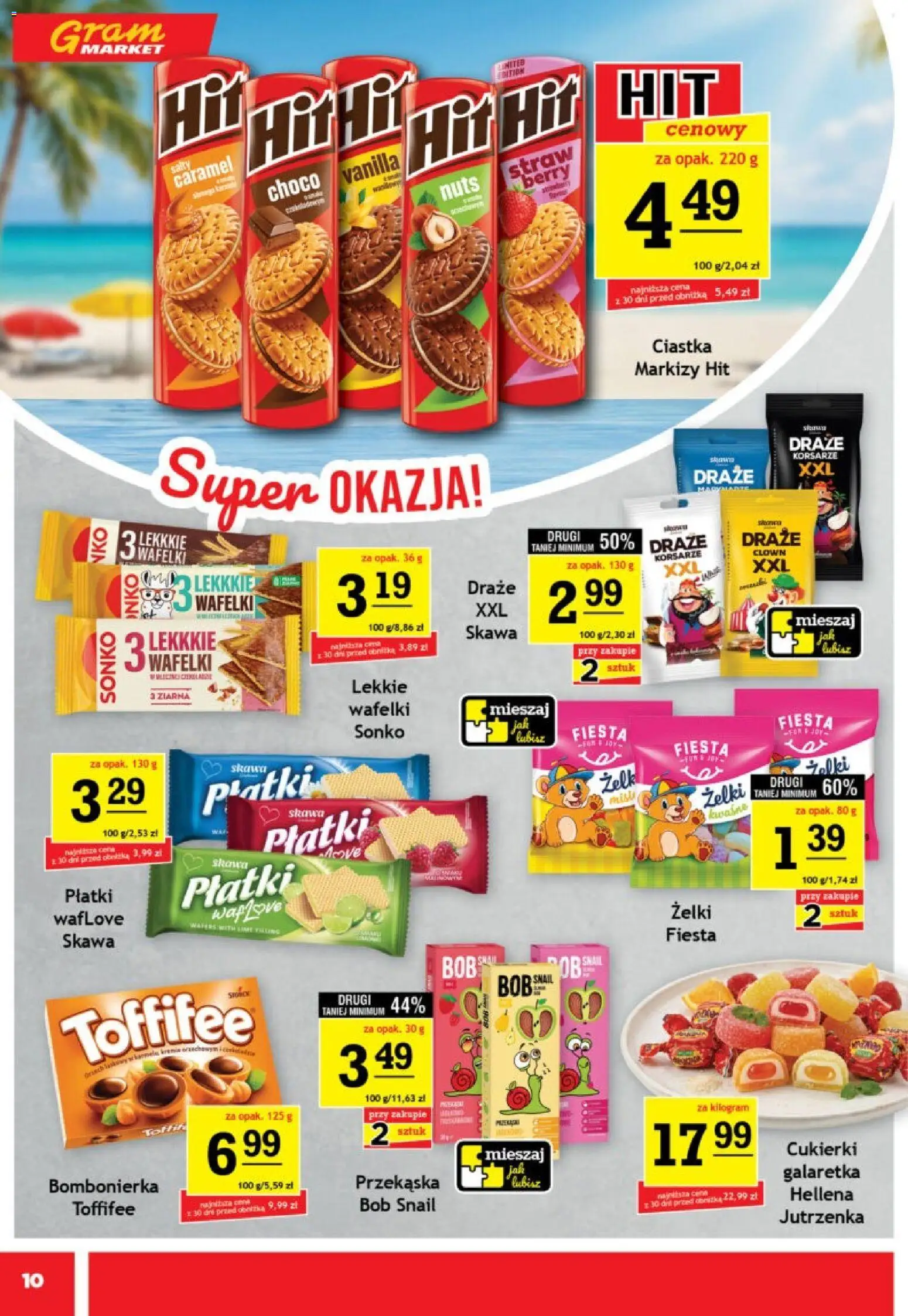 Gram Market gazetka od 01.07.2026 | Strona: 10 | Produkty: Galaretka, Toffifee, Wafelki, Żelki