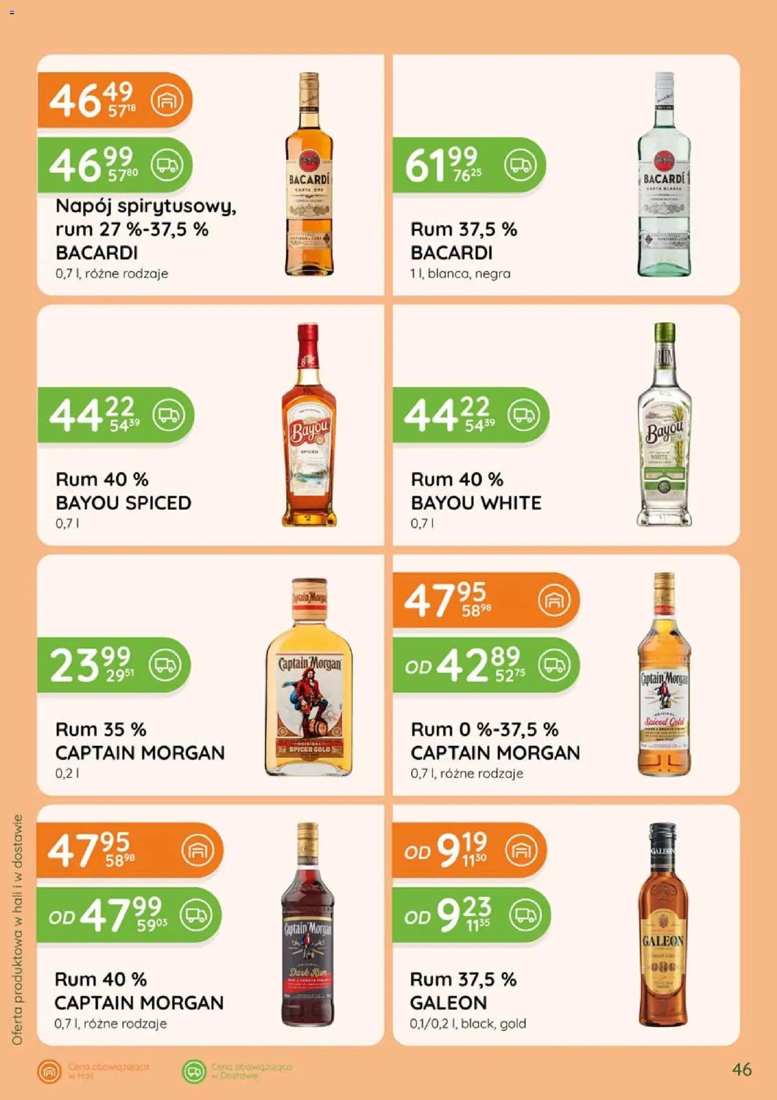Eurocash gazetka - Katalog Alkoholowy od 01.09.2026 | Strona: 46 | Produkty: Bacardi, Captain Morgan, Rum
