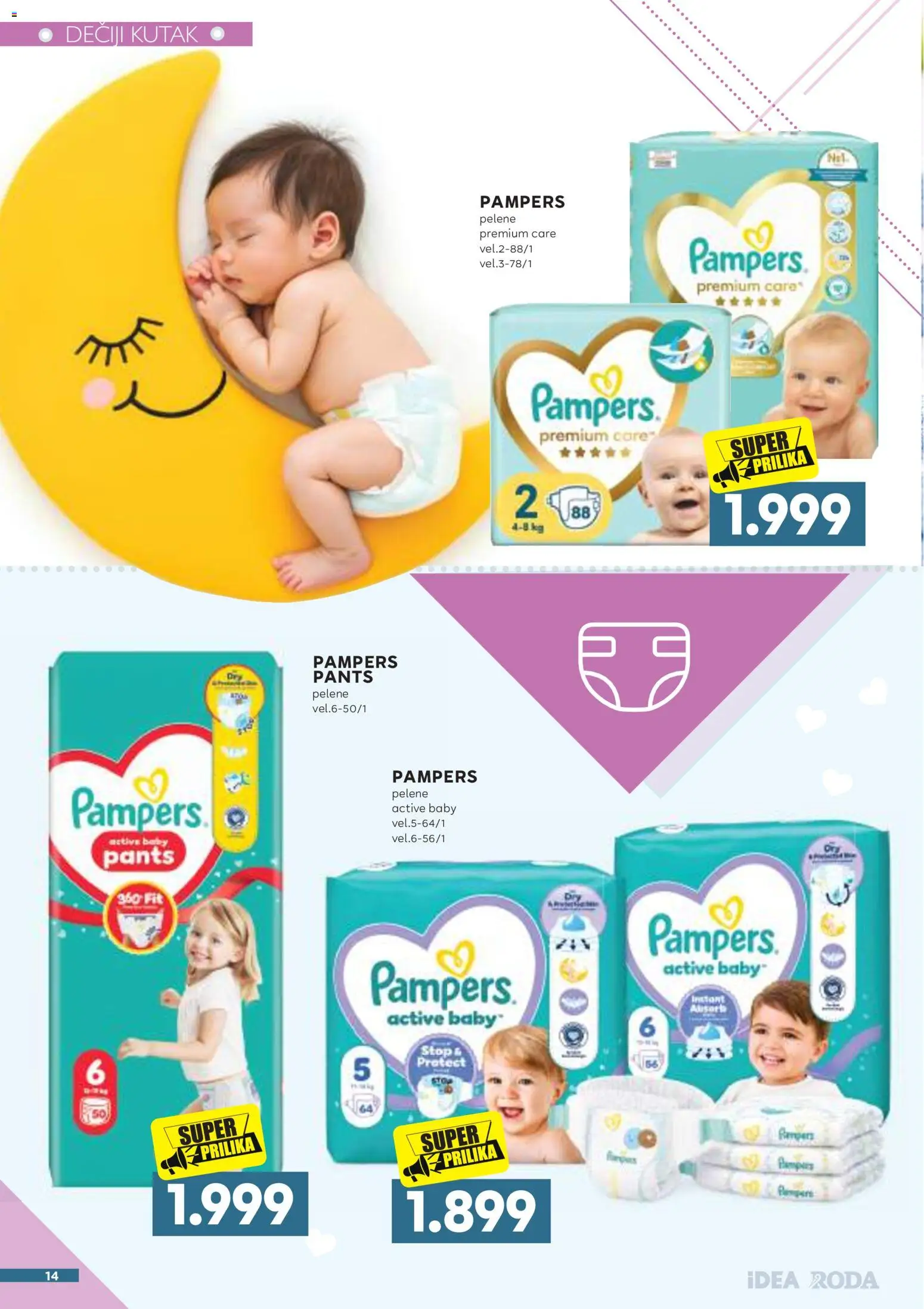 Roda katalog - važi od 28.09.2026 | Strana: 14 | Proizvode: Pampers, Pelene