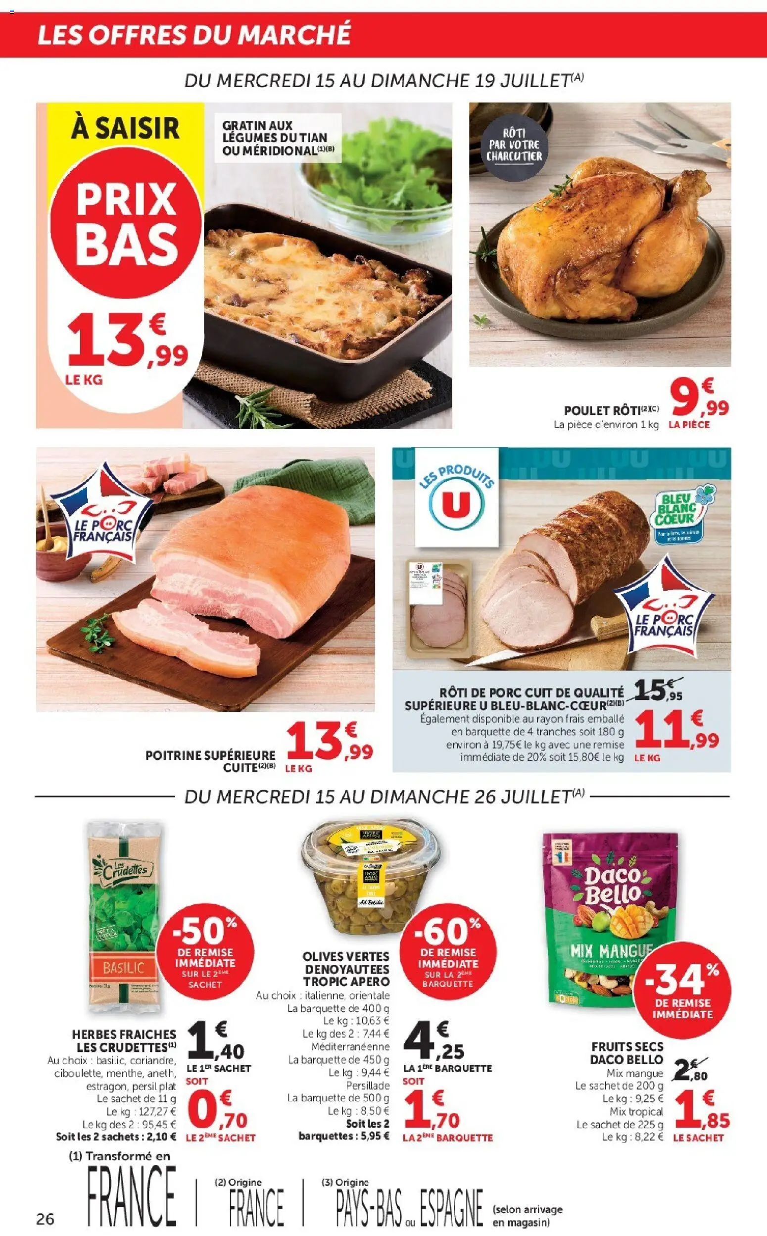 {H1} | Page: 26 | Produits: Olives, Mangue, Persil, Porc