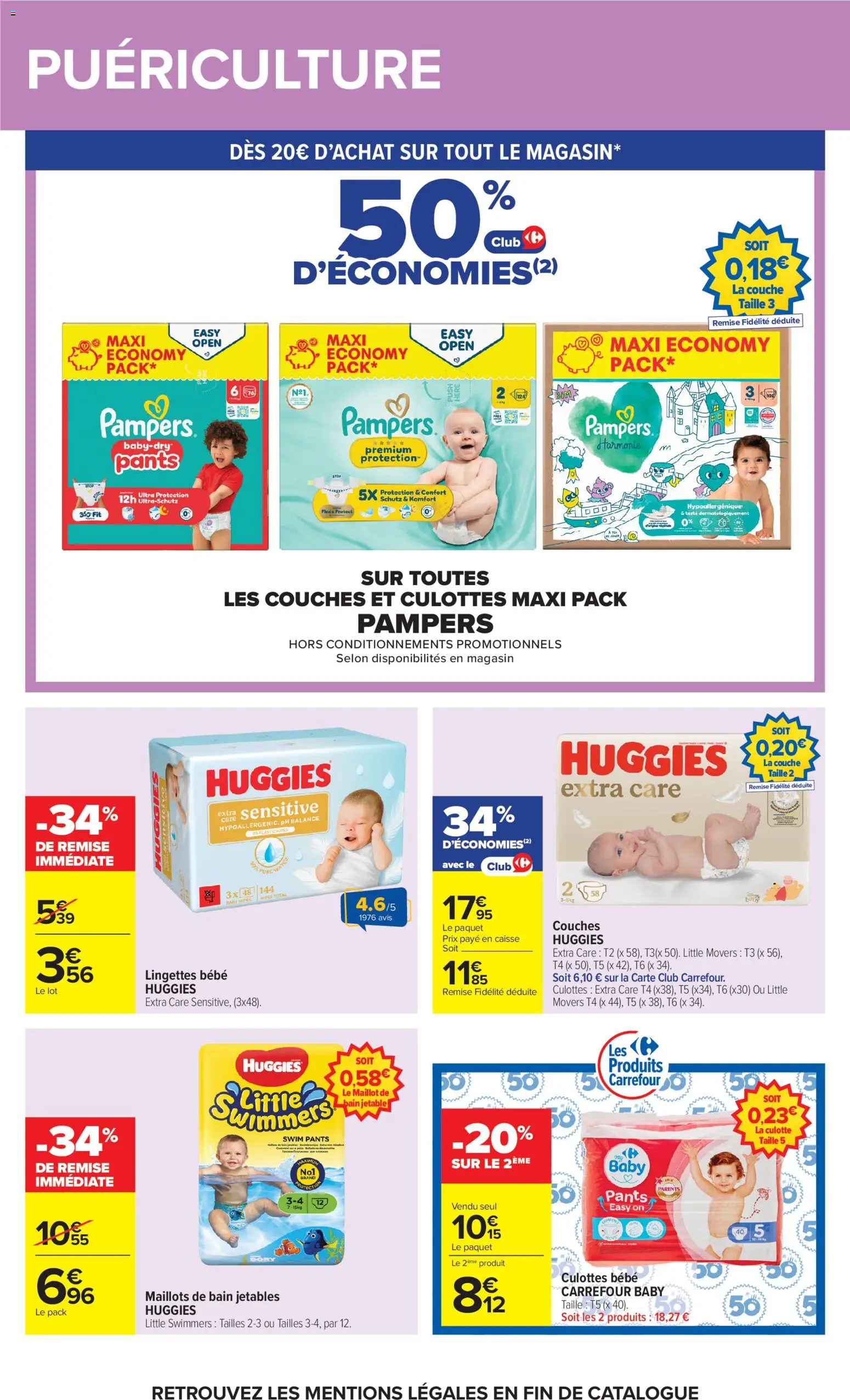 {H1} | Page: 50 | Produits: Couches, Pampers, Culotte