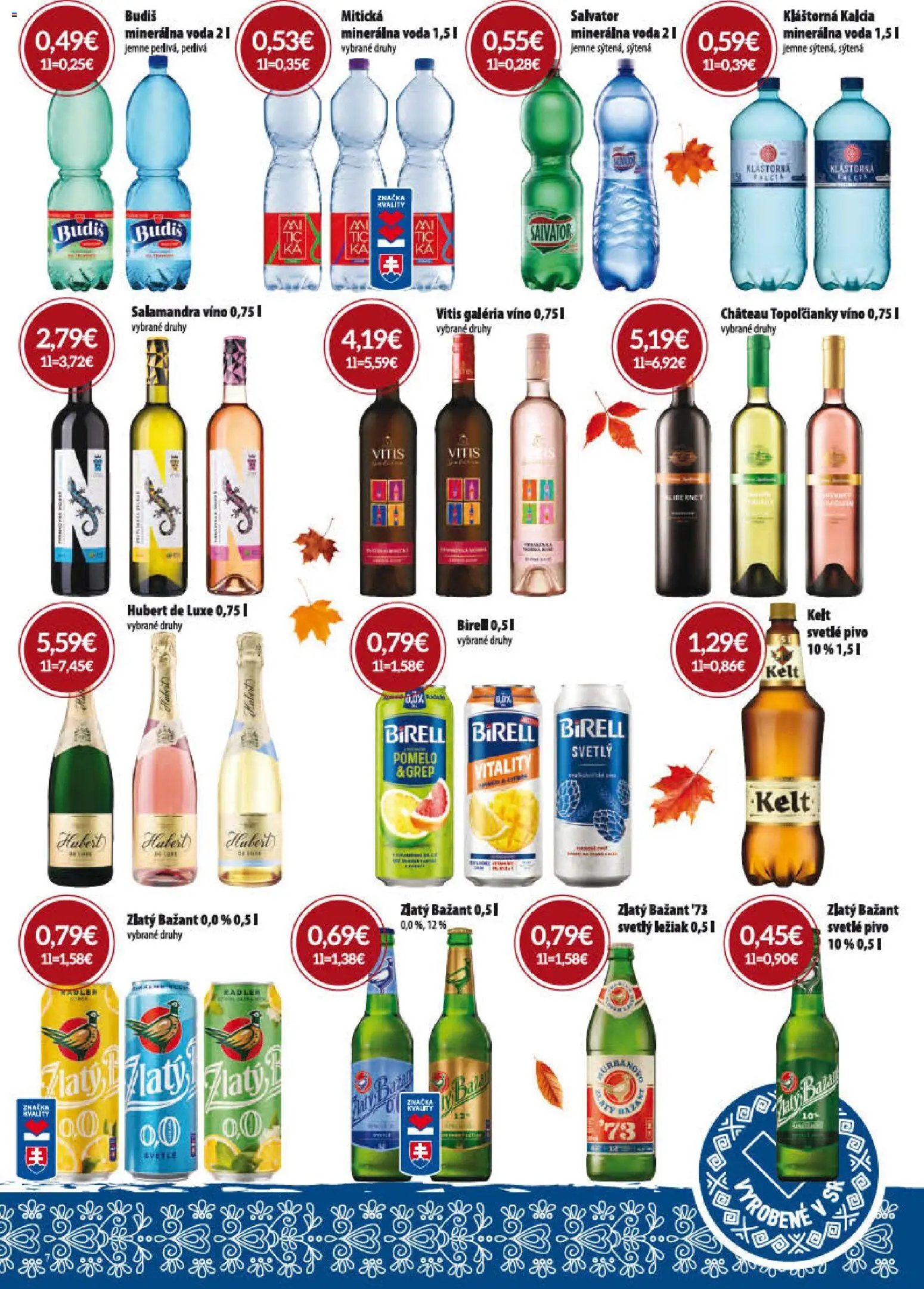 Nové CBA Verex akcie – leták je platný od 01.10.2026 | Strana: 7 | Produkty: Víno, Kelt, Zlatý Bažant, Mitická