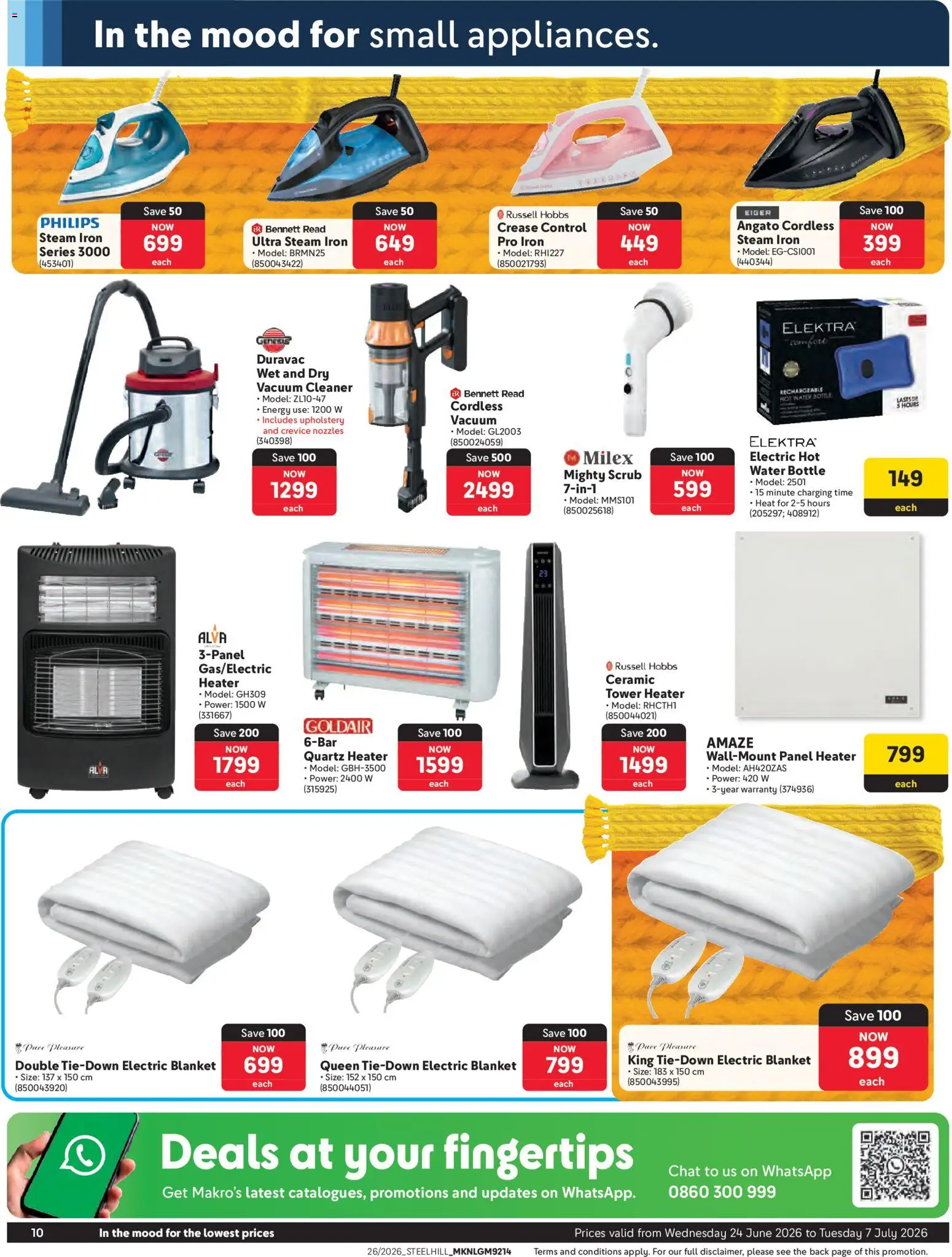 New Makro catalogue – valid from 24/06/2026 | Page: 10 | Products: Vacuum cleaner, Iron, Water, Scrub