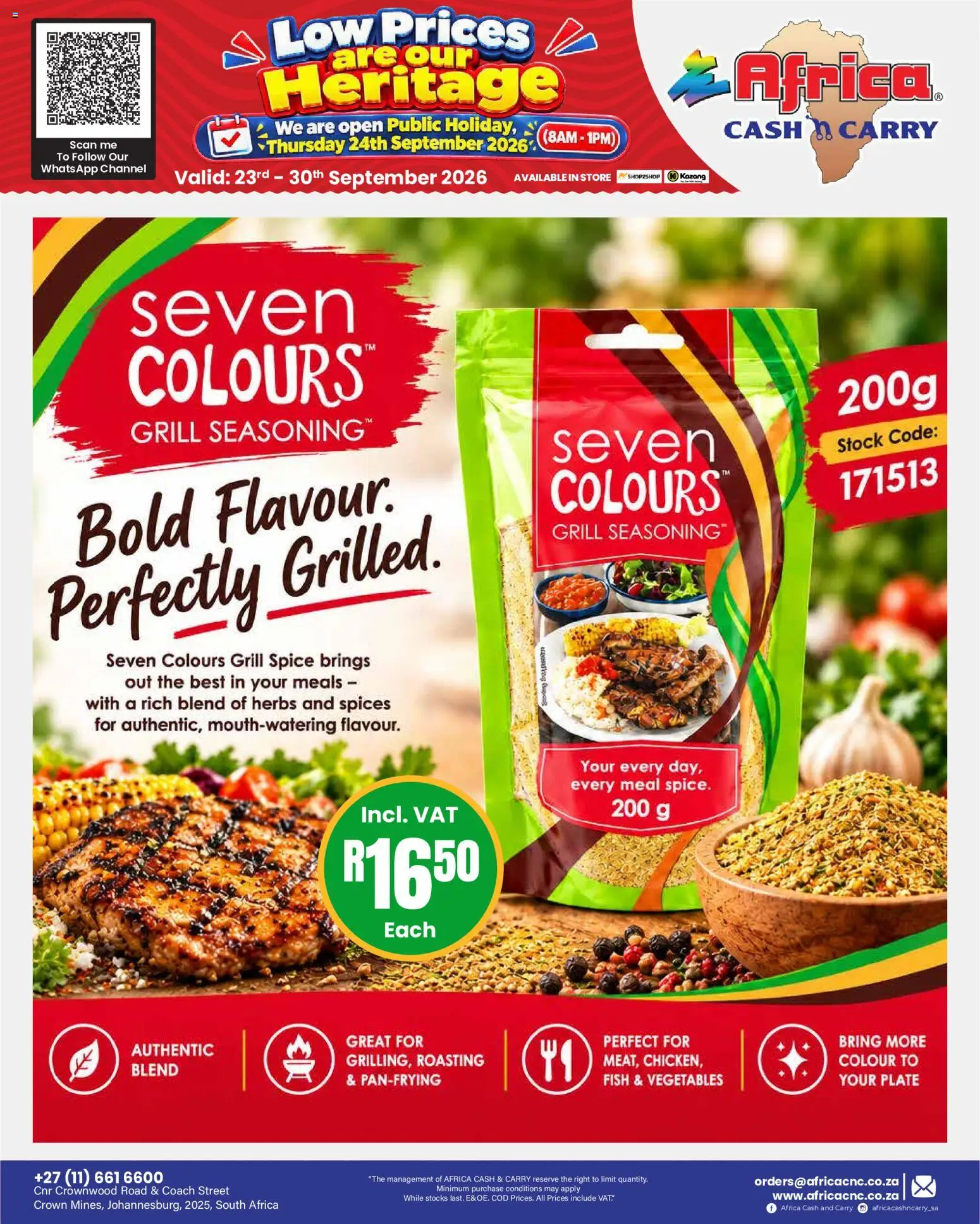 New Africa Cash & Carry catalogue – valid from 23/09/2026 | Page: 30 | Products: Fish, Stock, Spices, Herbs