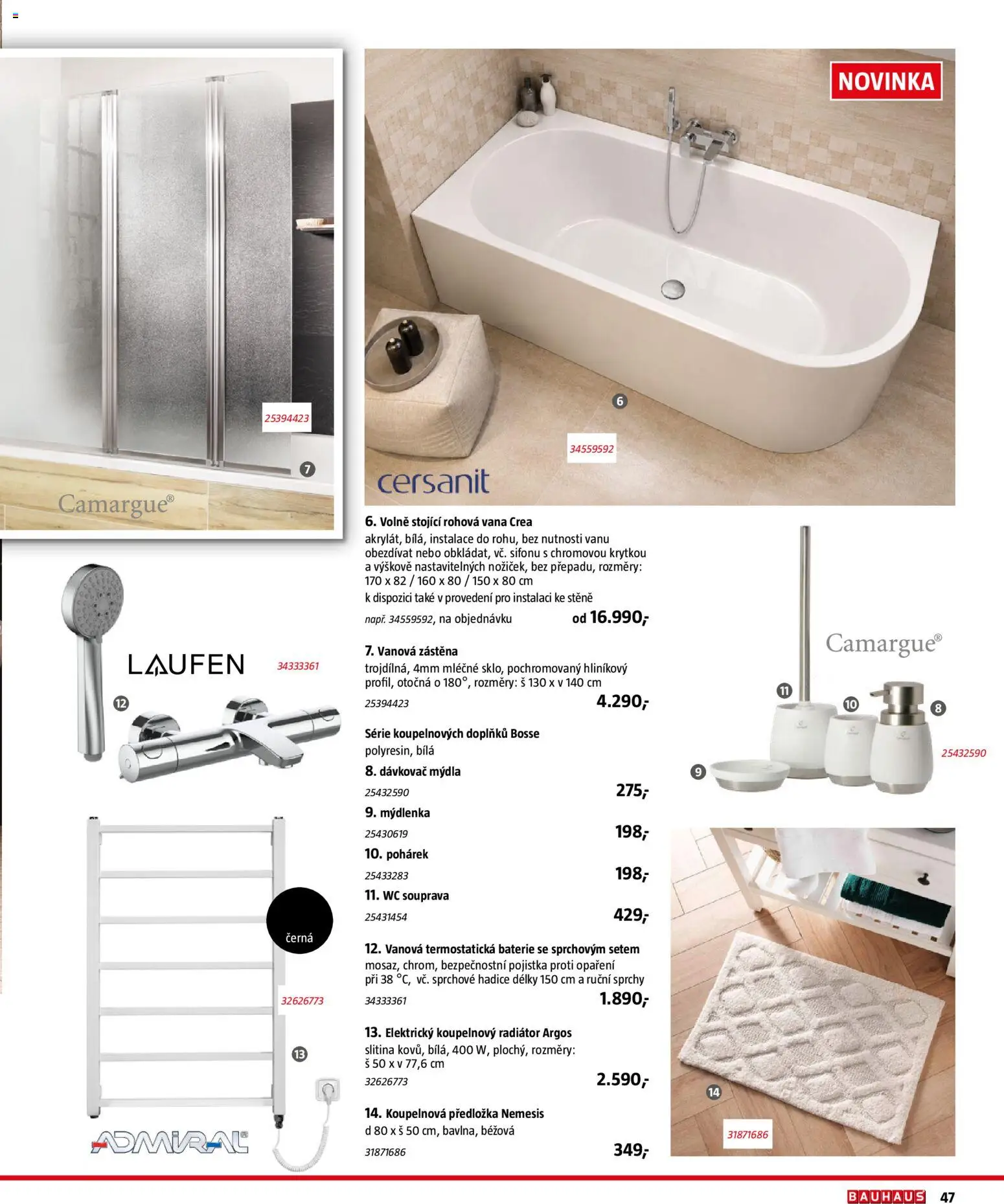 Katalog Sanita od 29.09.2026 | Strana: 47 | Produkty: Dávkovač, Wc, Baterie, Vana