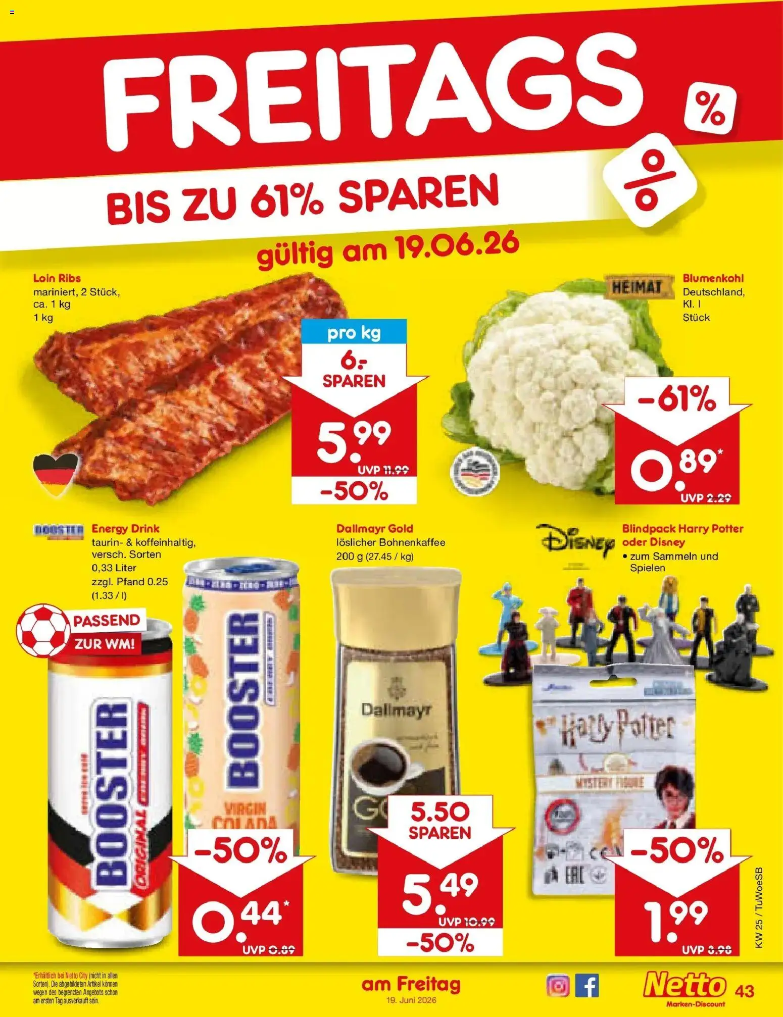 Netto Marken-Discount Prospekt Lahr-Langenwinkel – gültig ab 14.06.2026 | Seite: 55 | Produkte: Energy, Dallmayr, Blumenkohl