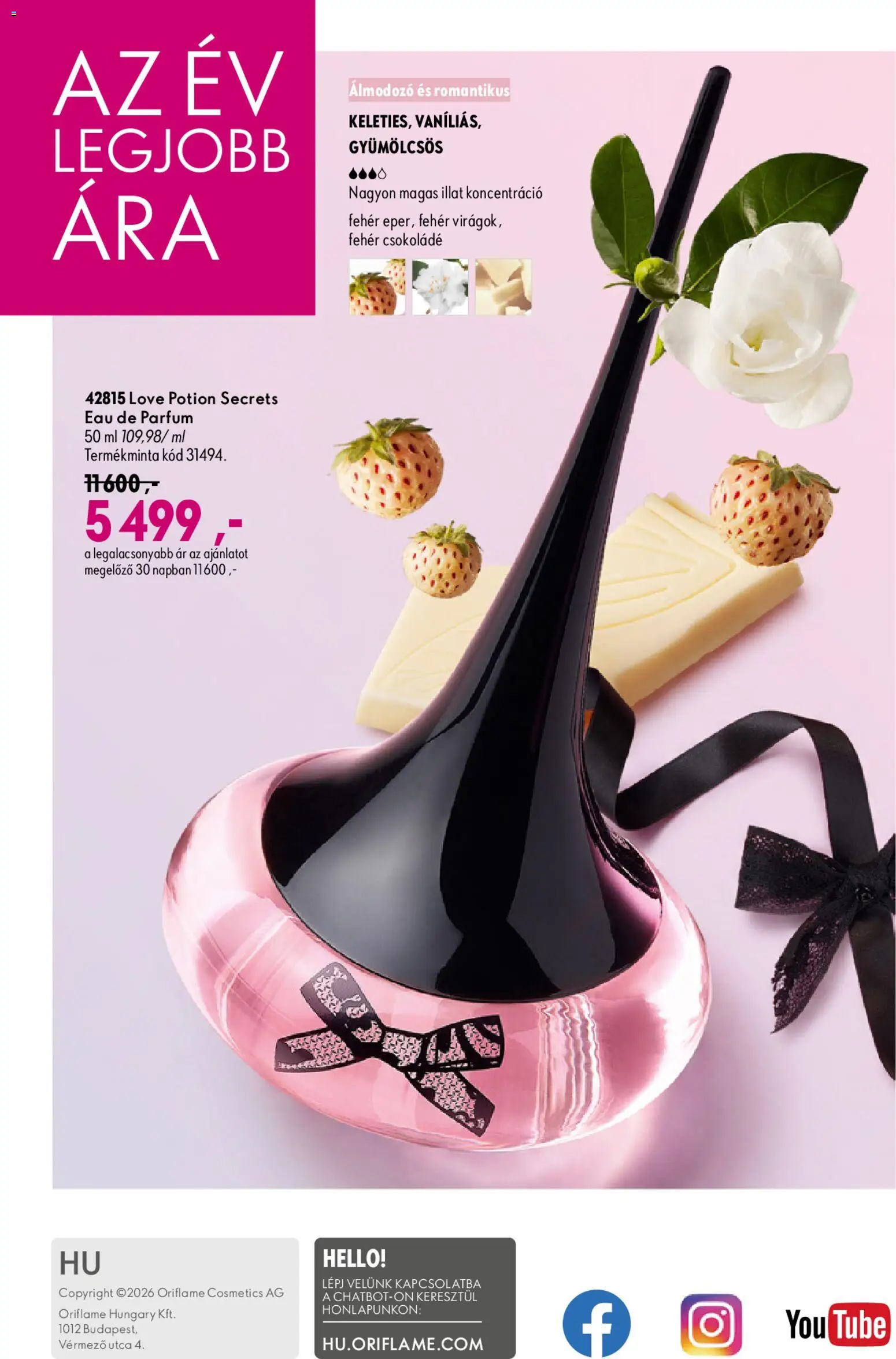 Oriflame akciós ujság - amely érvényes a következő dátumtól: 2026.08.19. | Oldal: 148 | Termékek: Virágok, Parfüm, Csokoládé