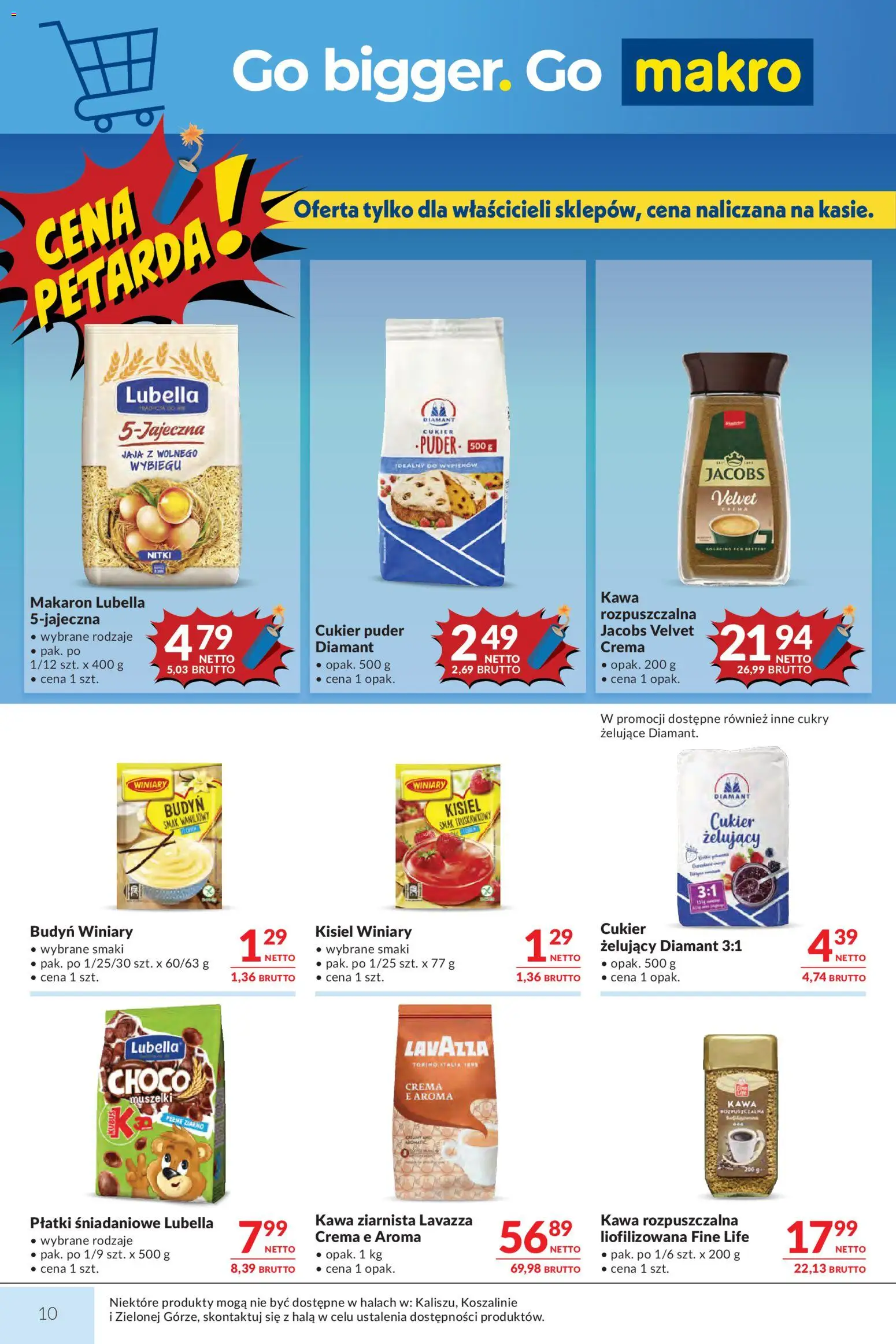 Makro gazetka od 09.06.2026 | Strona: 10 | Produkty: Kawa rozpuszczalna, Płatki śniadaniowe, Puder, Jaja