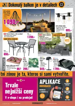 Náhled letáku HORNBACH leták - Balkon od 13.05.2026 | Strana: 5 | Produkty: Sedací souprava, Svíčka, Světelný řetěz, Židle