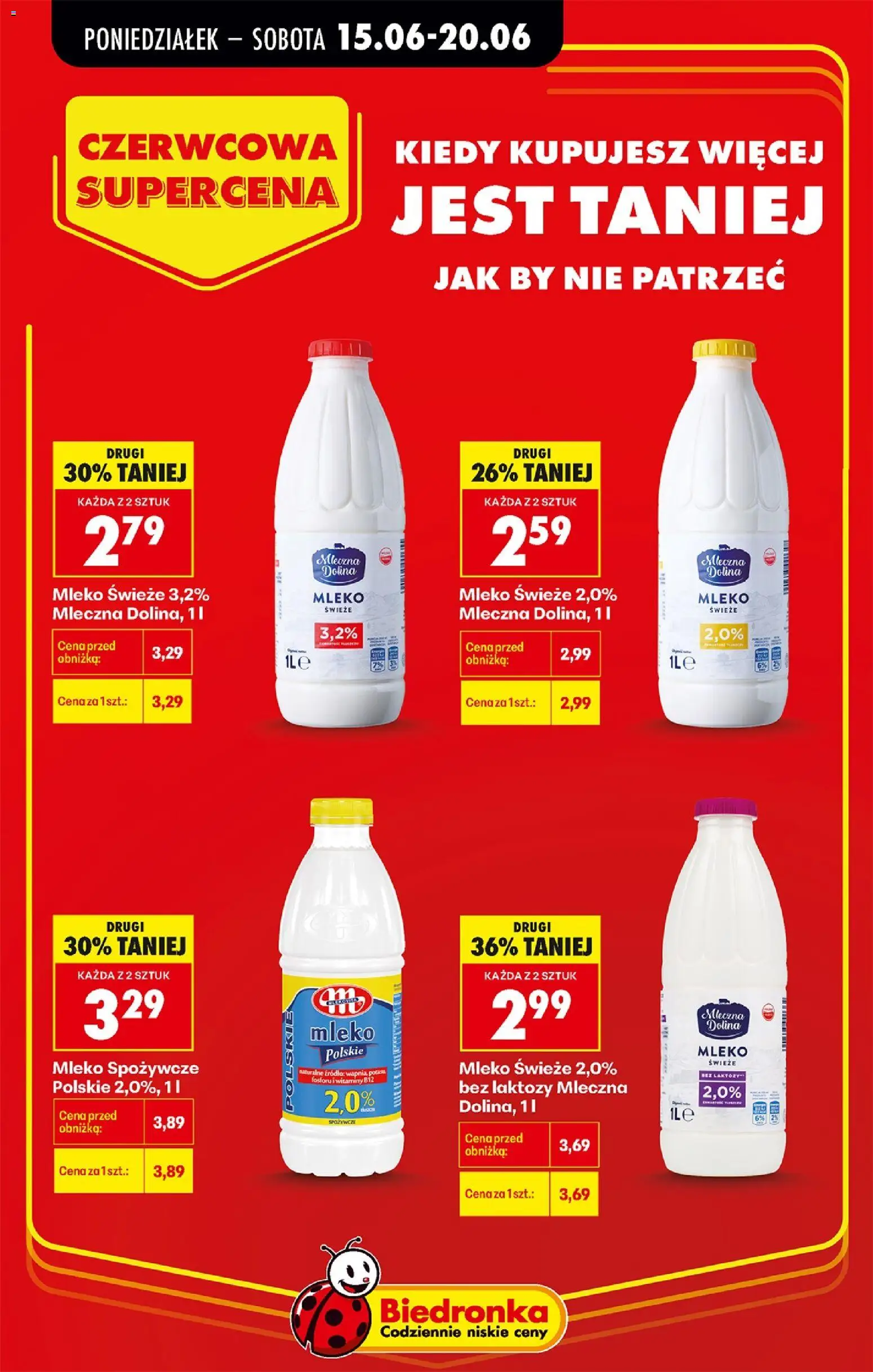 Biedronka Polsko leták od 15.06.2026 | Strana: 8 | Produkty: Mléko