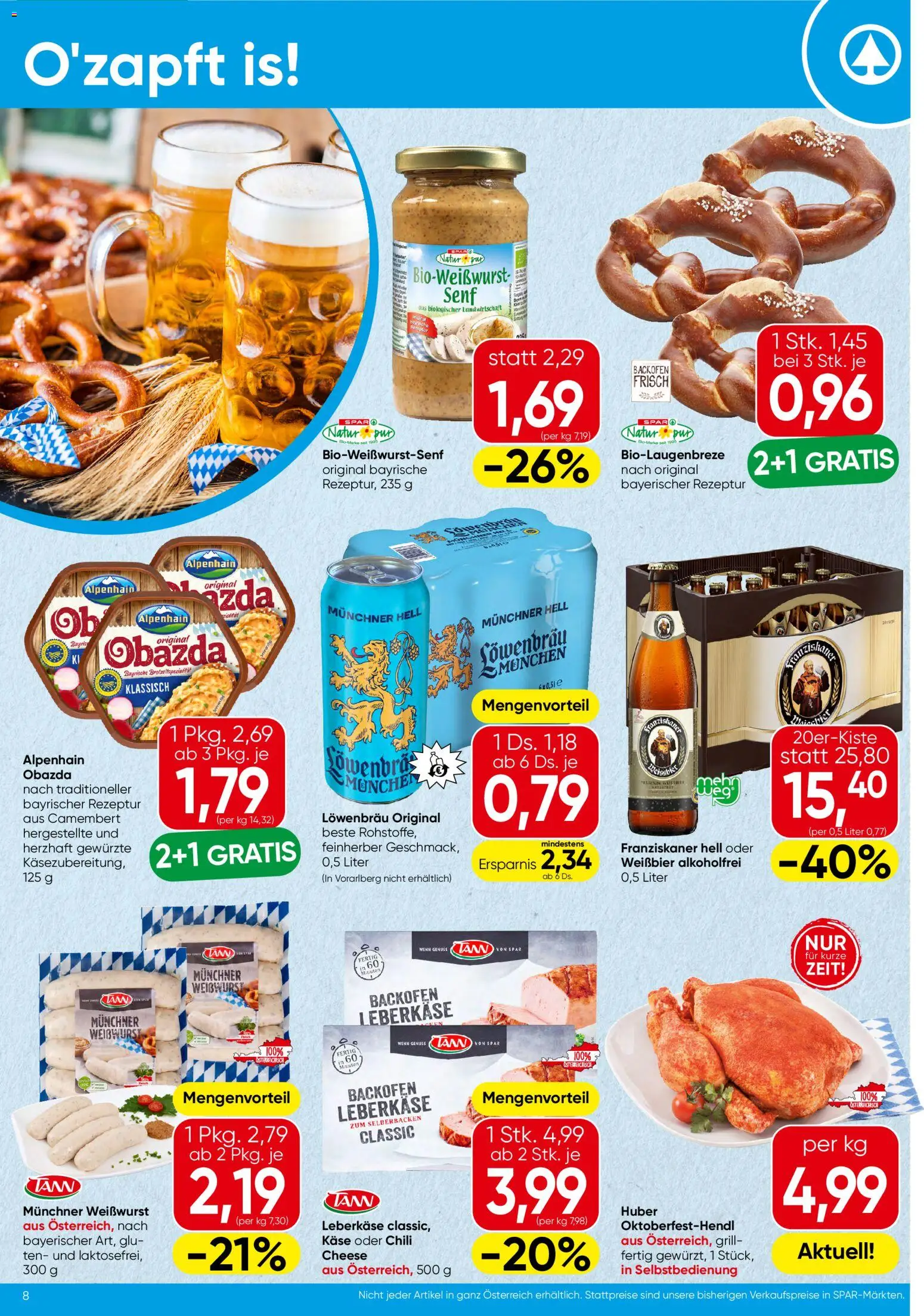 Spar Flugblatt gültig ab 17.09.2026 | Seite: 8 | Produkte: Chili, Grill, Käse