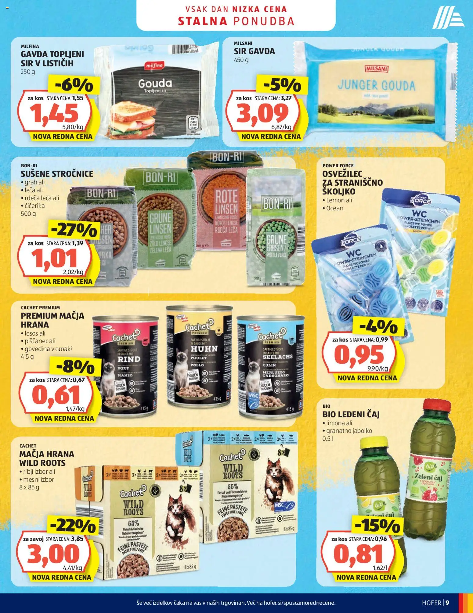 Novi Hofer katalog ponudbe – veljaven od 22.07.2026 | Stran: 9 | Izdelki: Losos, Kos, Sir, Leča