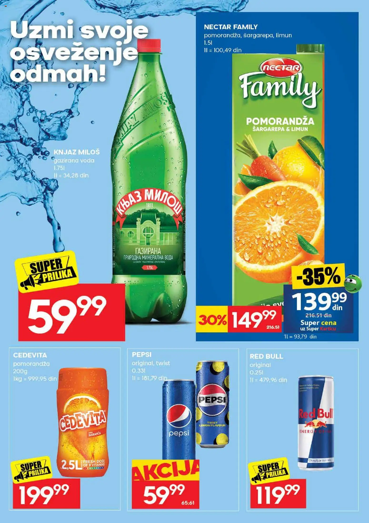 Idea katalog - važi od 28.05.2026 | Strana: 25 | Proizvode: Cedevita, Voda, Red Bull, Limun