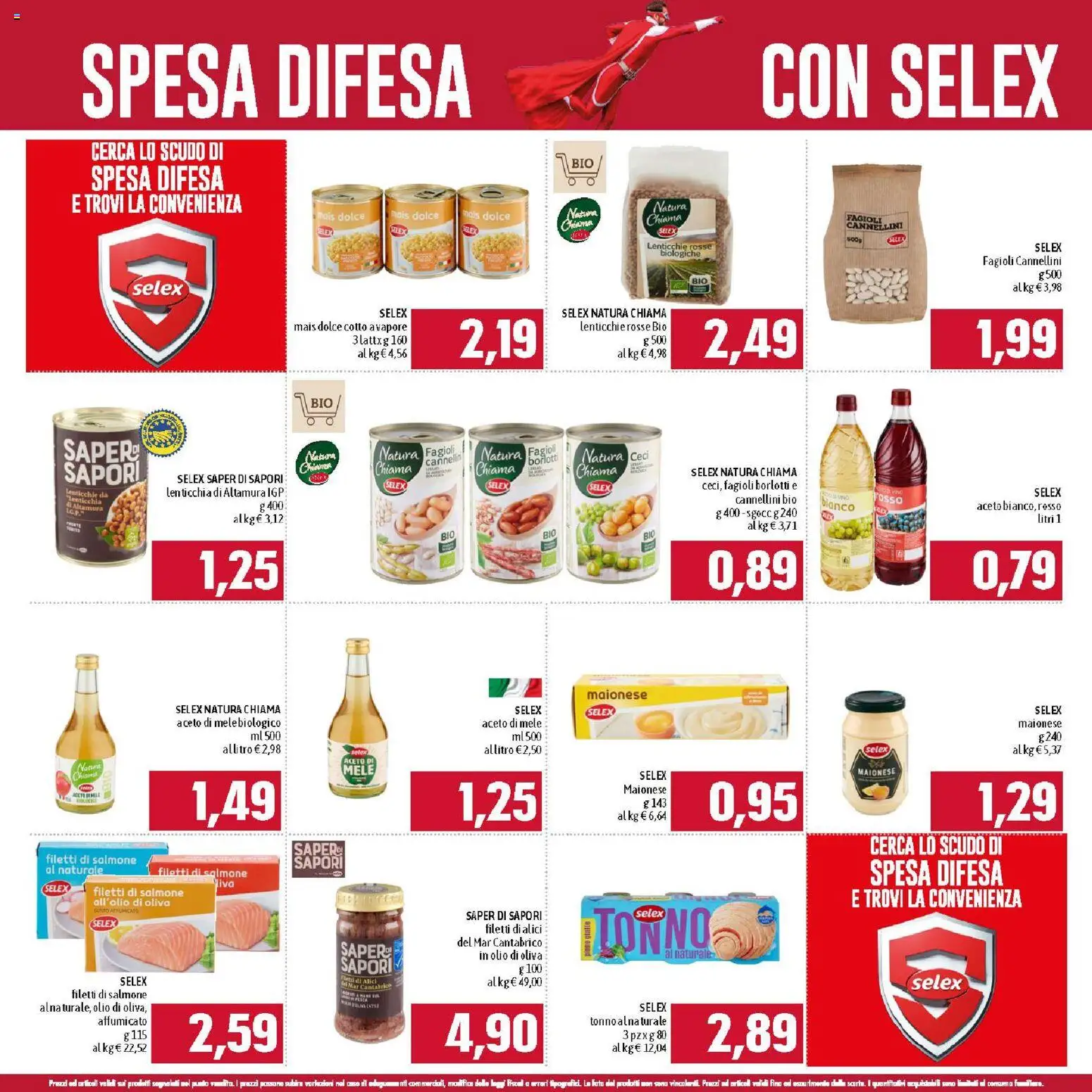 Volantino Famila del 01.02.2026 | Pagina: 6 | Prodotti: Aceto di mele, Cannellini, Fagioli, Mais