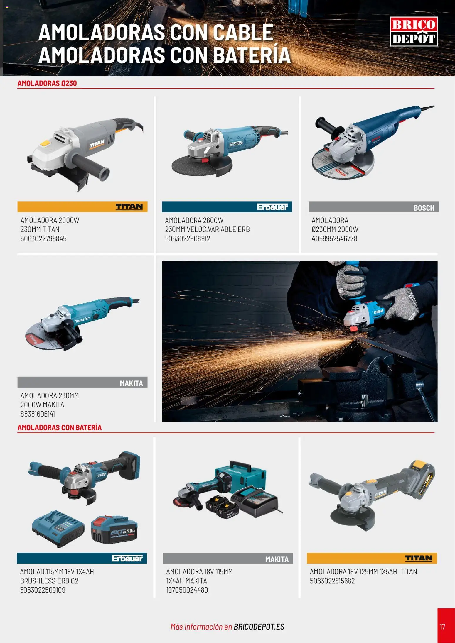 Brico Depôt Catalogo de Herramientas │ válido desde el 07/10/2026 | Página: 17 | Productos: Cable, Batería
