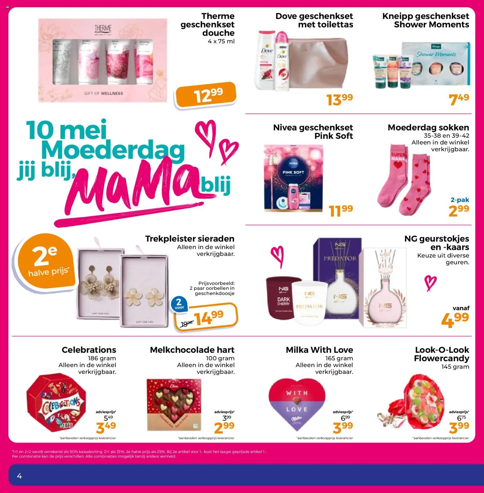 {H1} | Pagina: 4 | Producten: Sokken, Oorbellen, Kaars, Kan